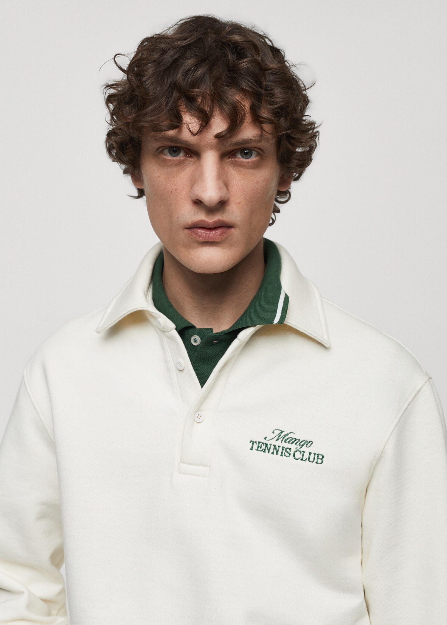 Sudadera polo algodón bordado - Detalle del artículo 1