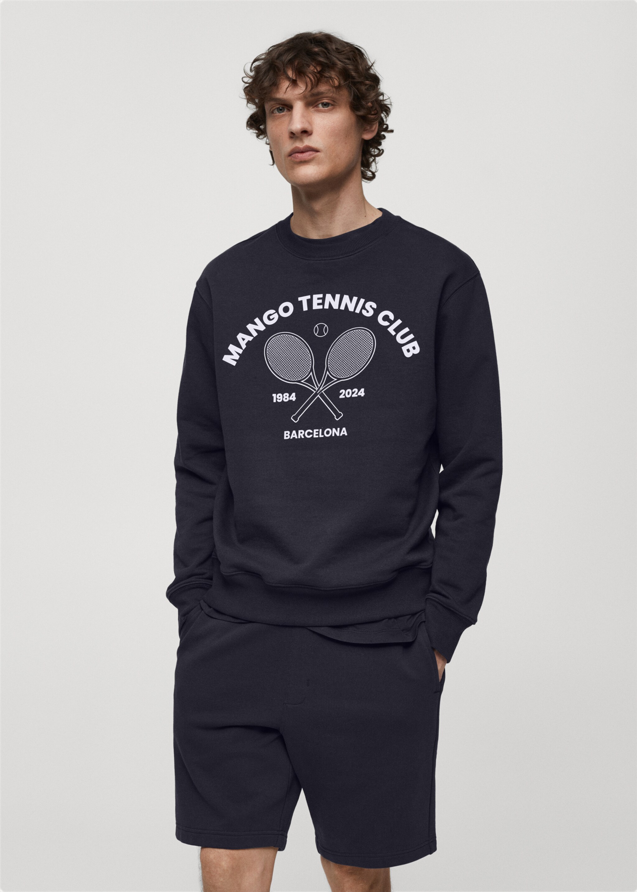 Sweat-shirt coton imprimé - Plan moyen