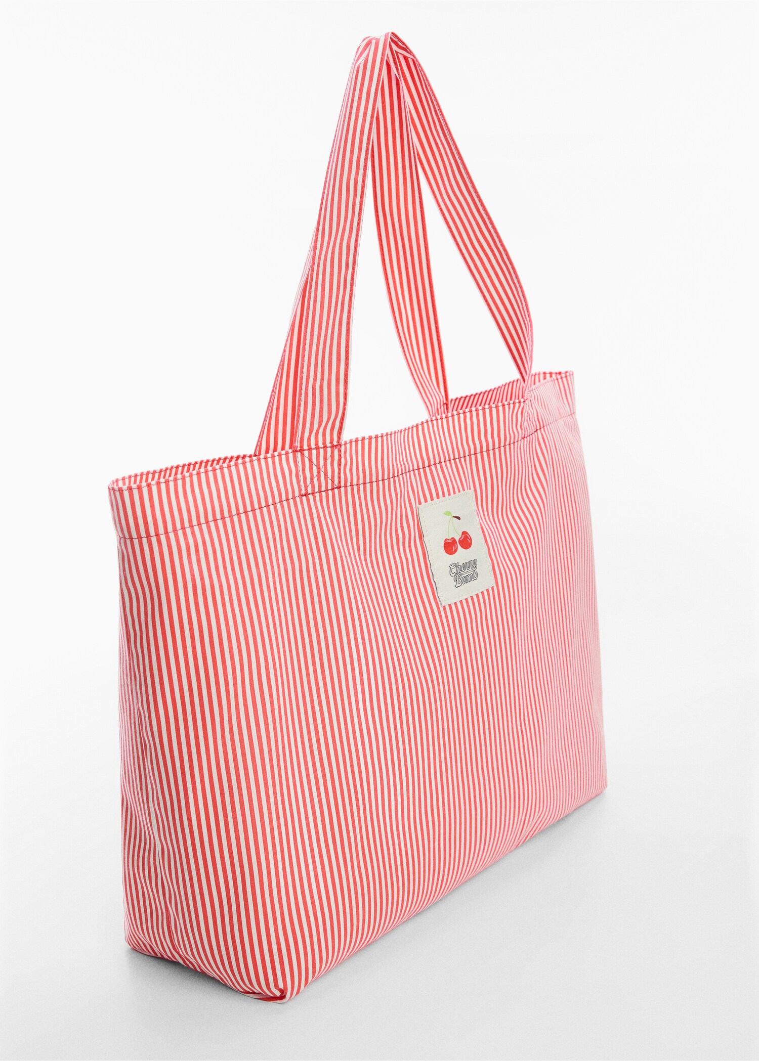 Shopper-Bag mit Streifen - Mittlere Ansicht
