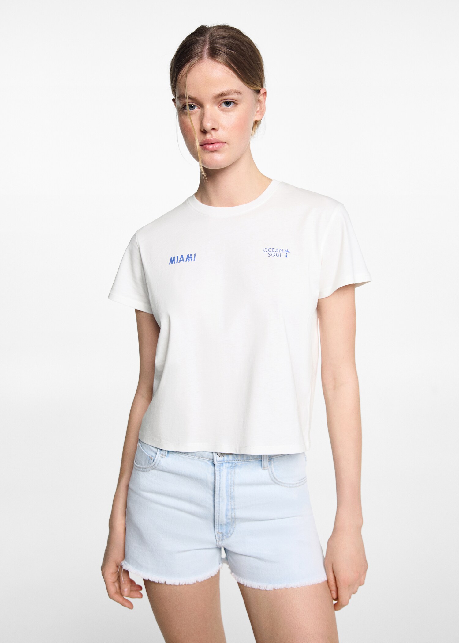 T-shirt message imprimé - Plan moyen
