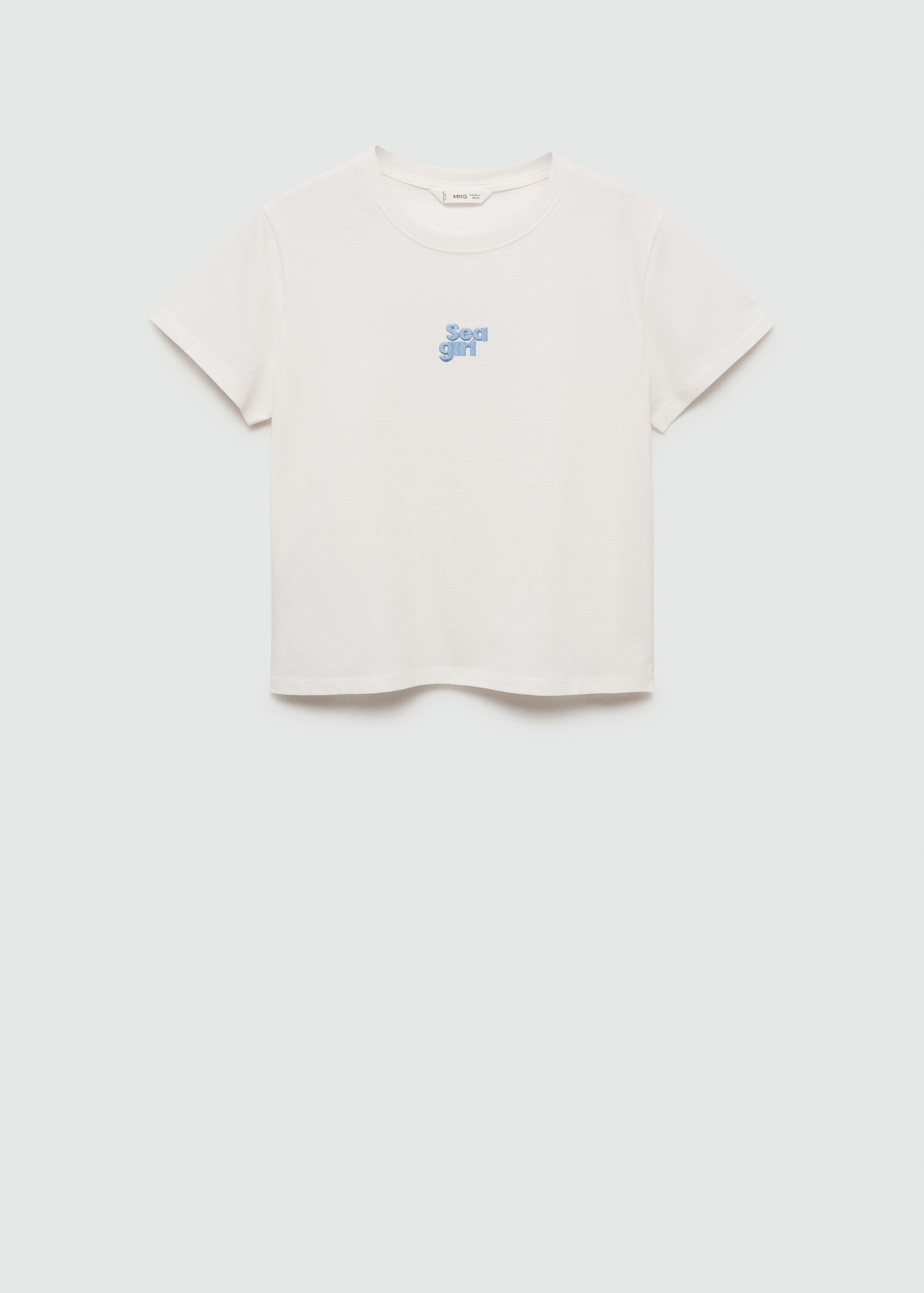 Embroidered detail cotton T-shirt - Article without model