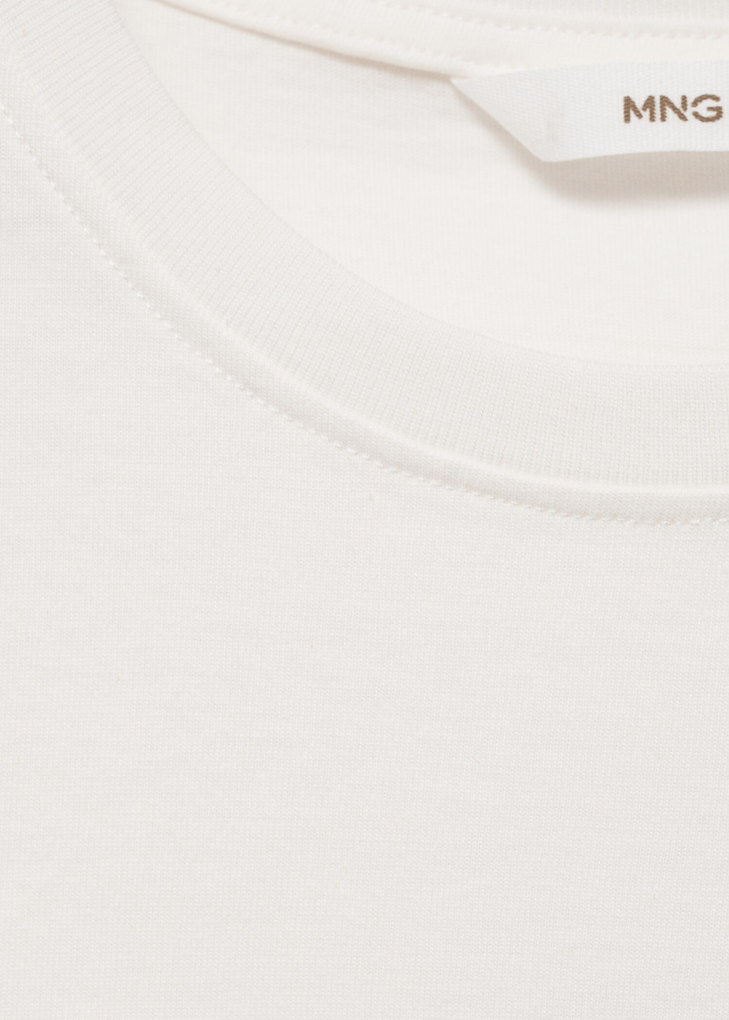 Embroidered detail cotton T-shirt - Details of the article 0