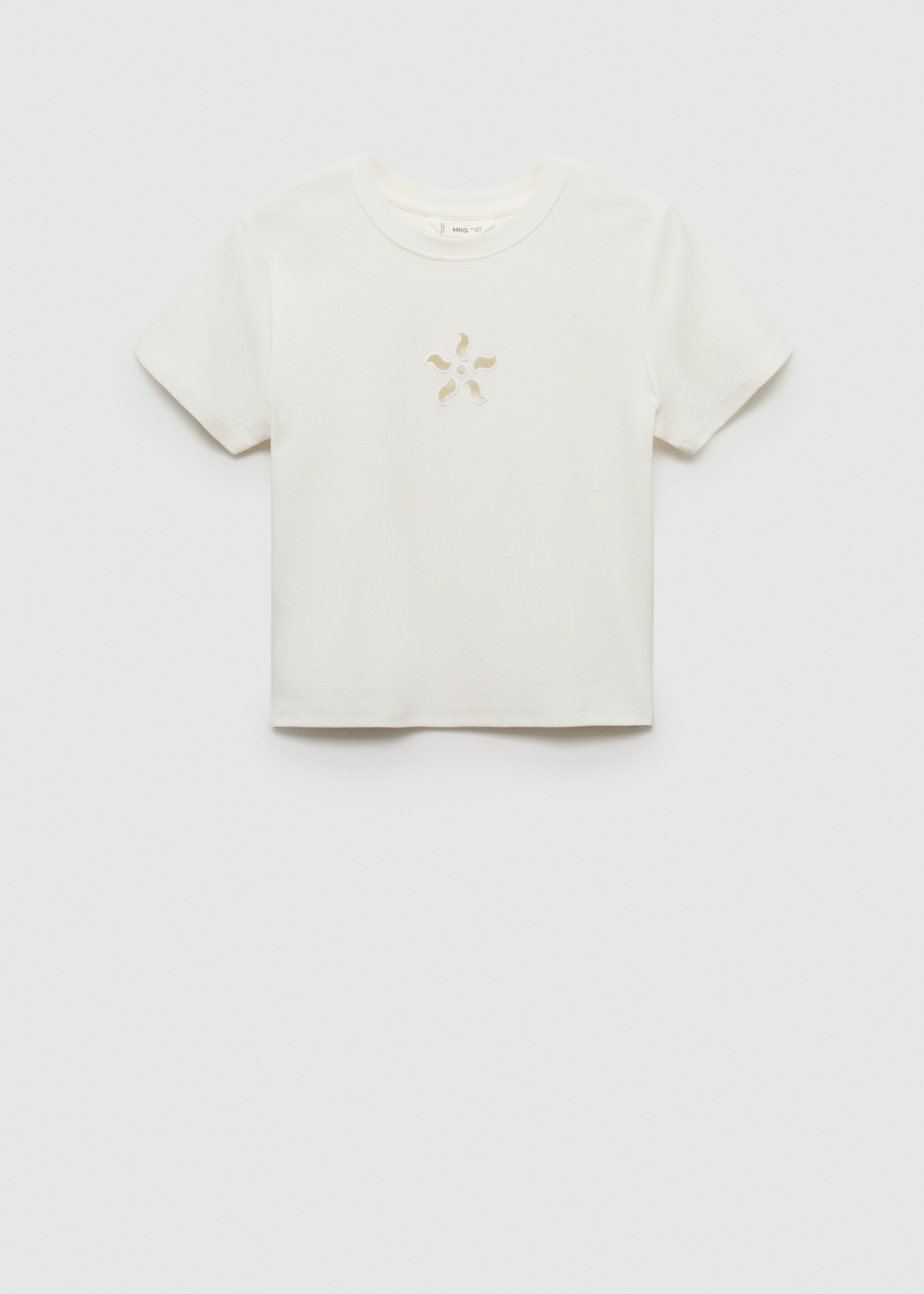 T-shirt com pormenores rendados - Artigo sem modelo