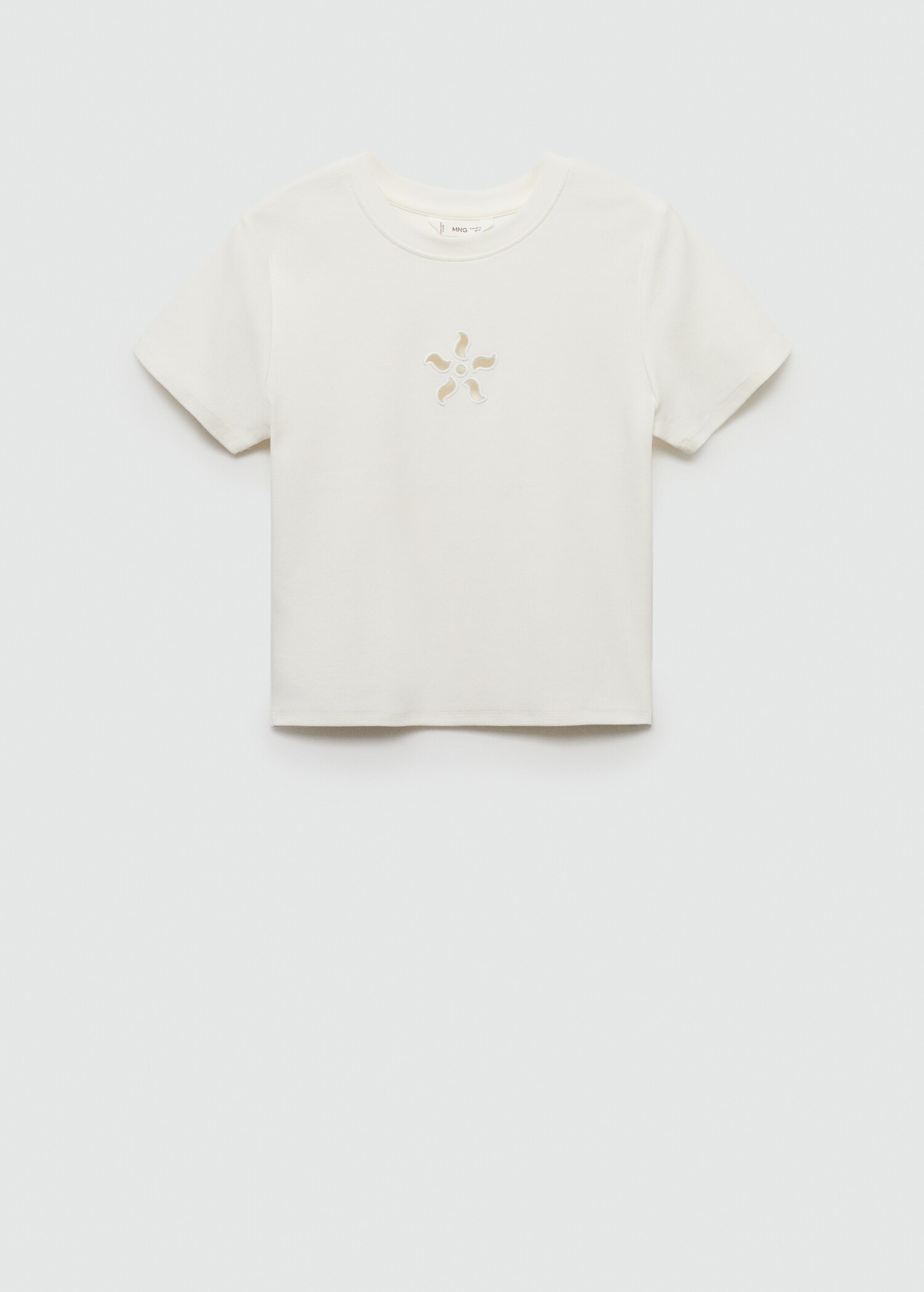 T-shirt met opengewerkte details - Artikel zonder model