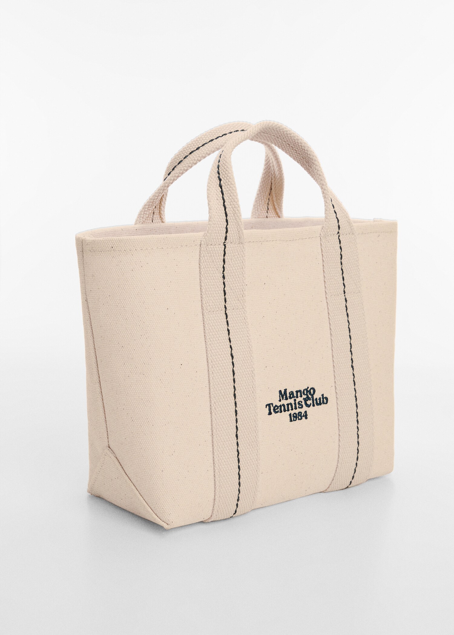 Shopper-Bag mit Kontrastdetail - Mittlere Ansicht