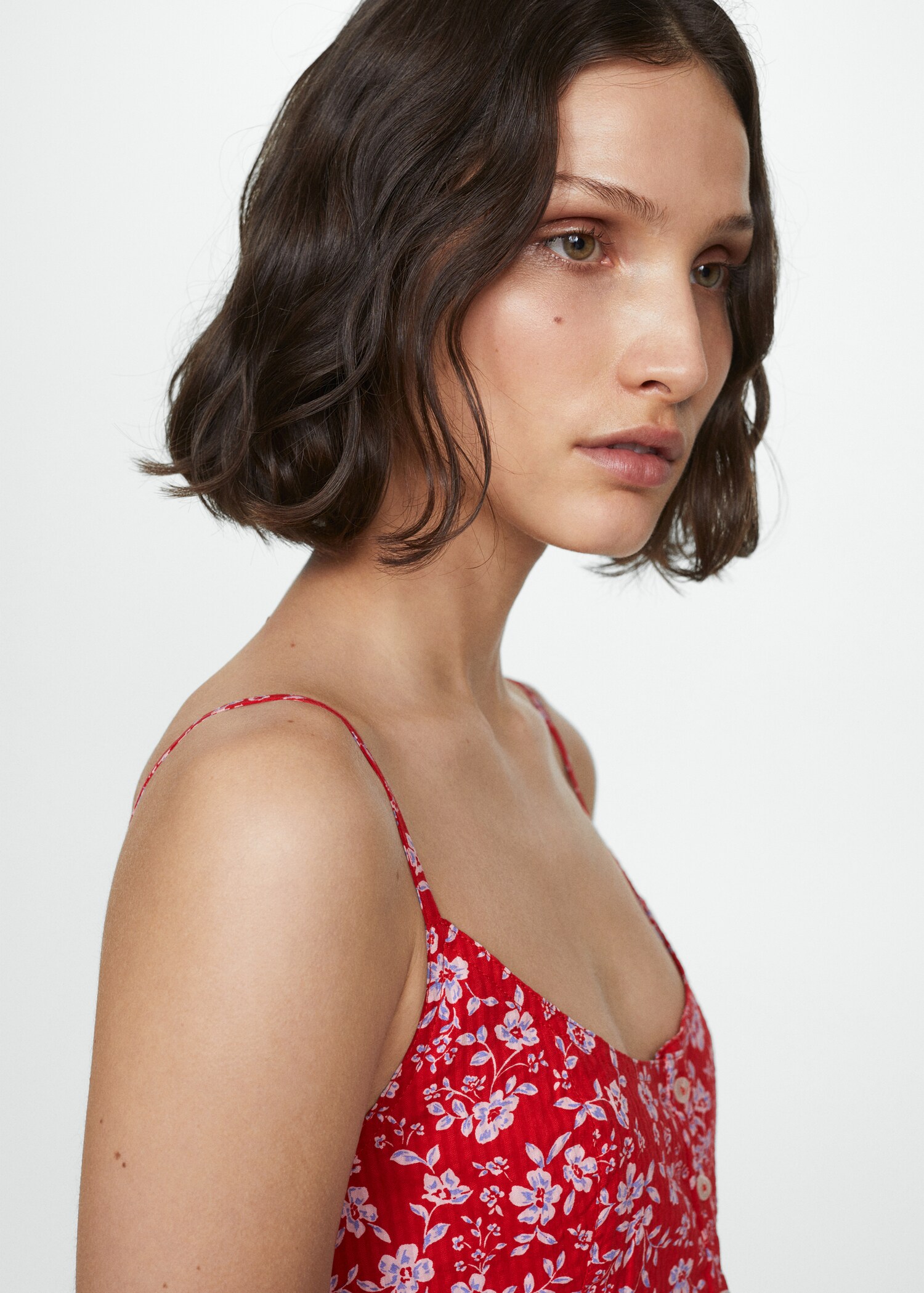 Floral print dress with bow - Details of the article 1