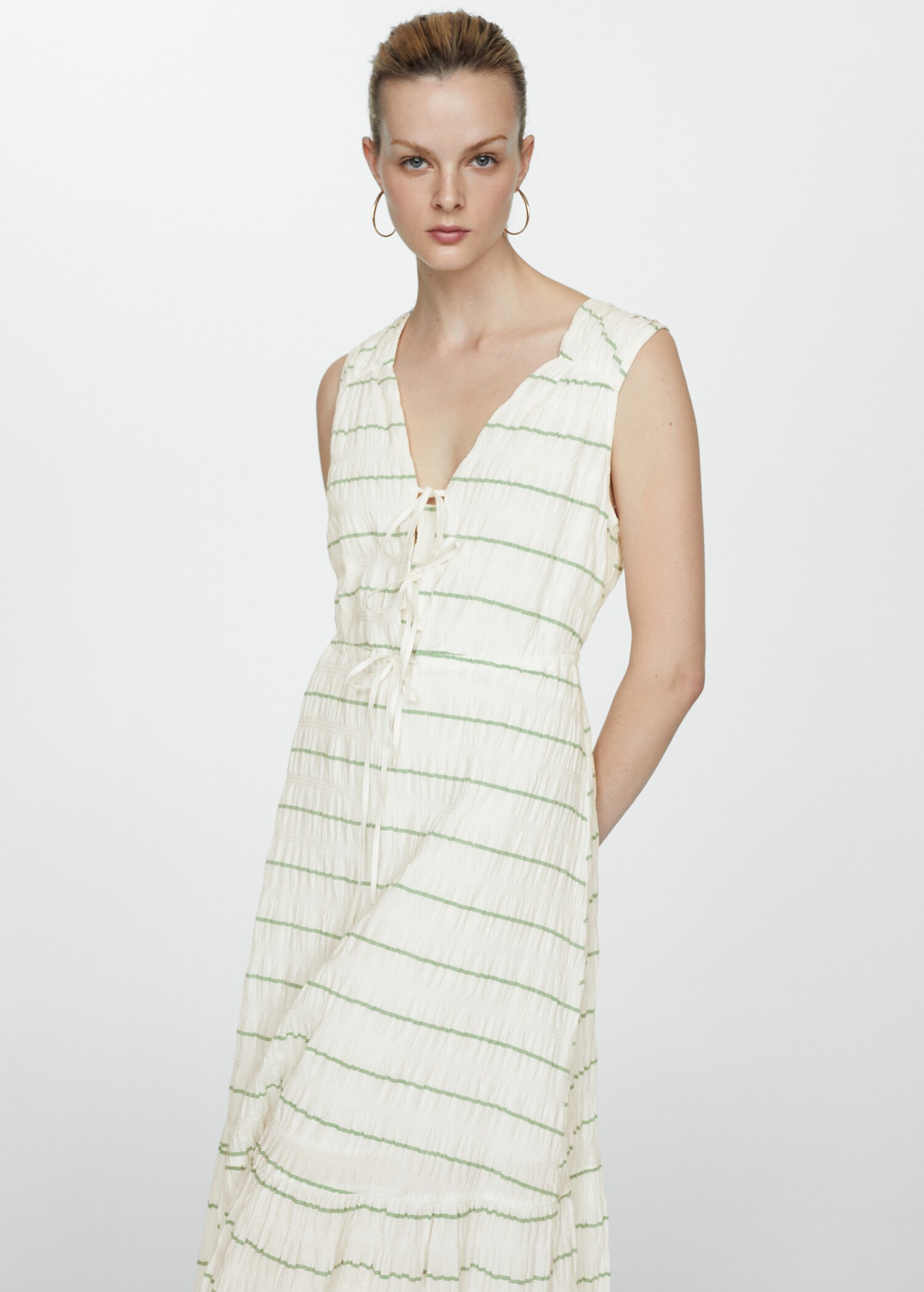 Bow striped dress - Medium plane