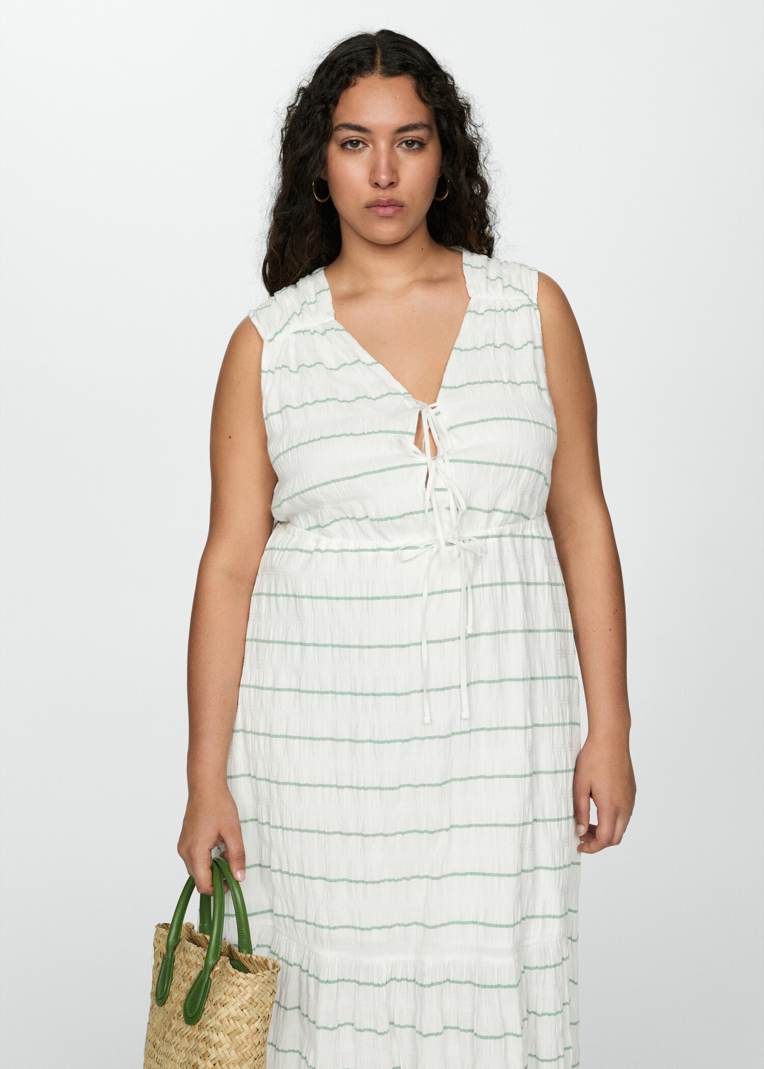 Bow striped dress - Details of the article 5