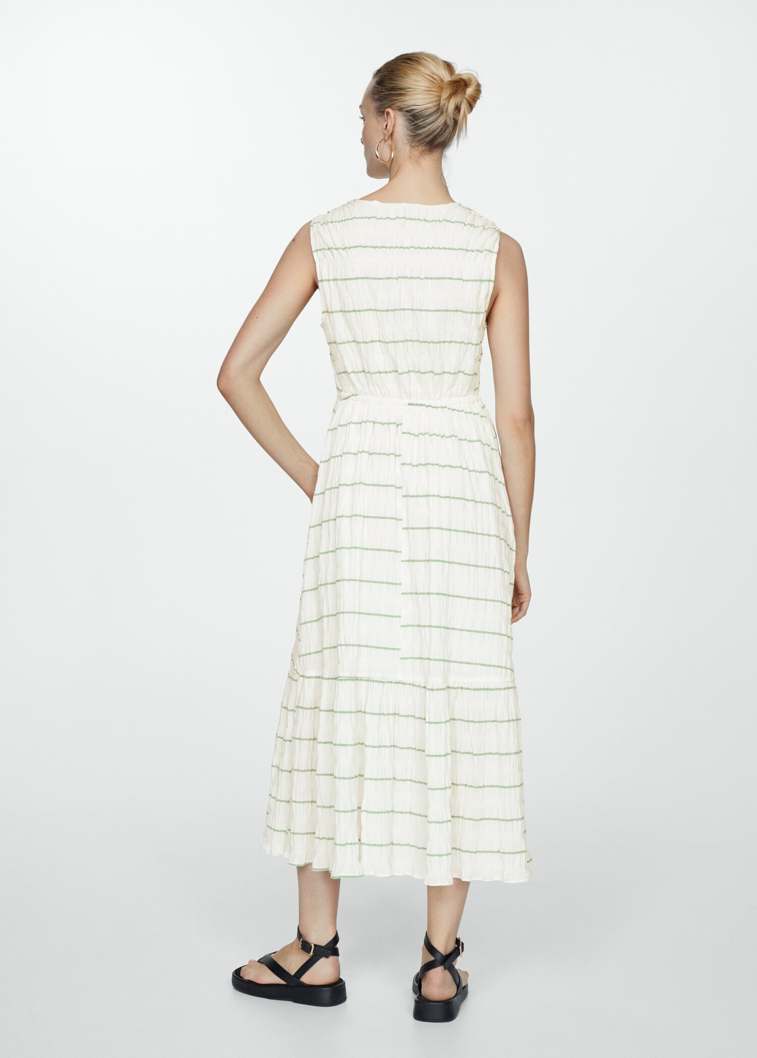 Bow striped dress - Reverse of the article