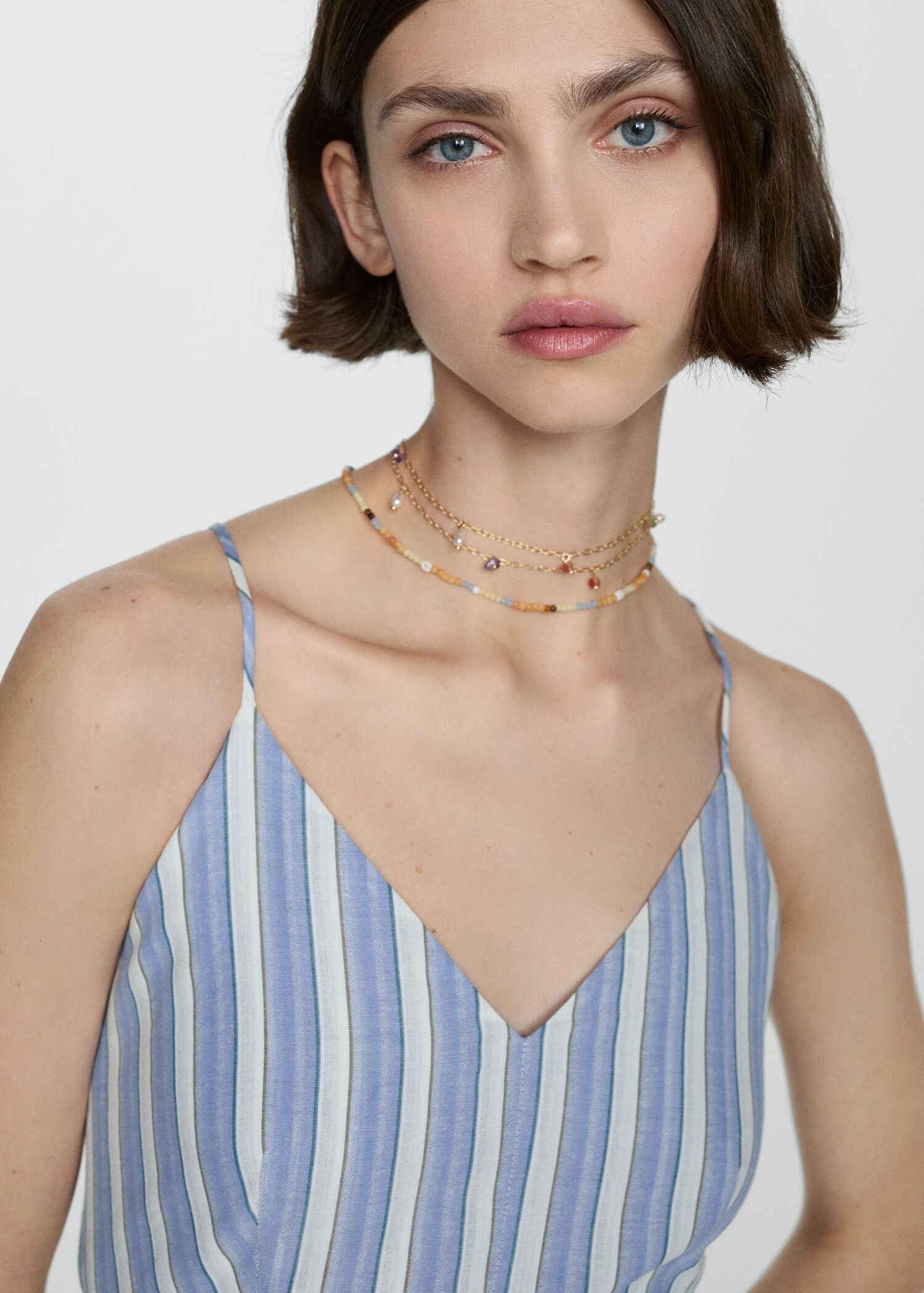 Cut-out back striped dress - Details of the article 2