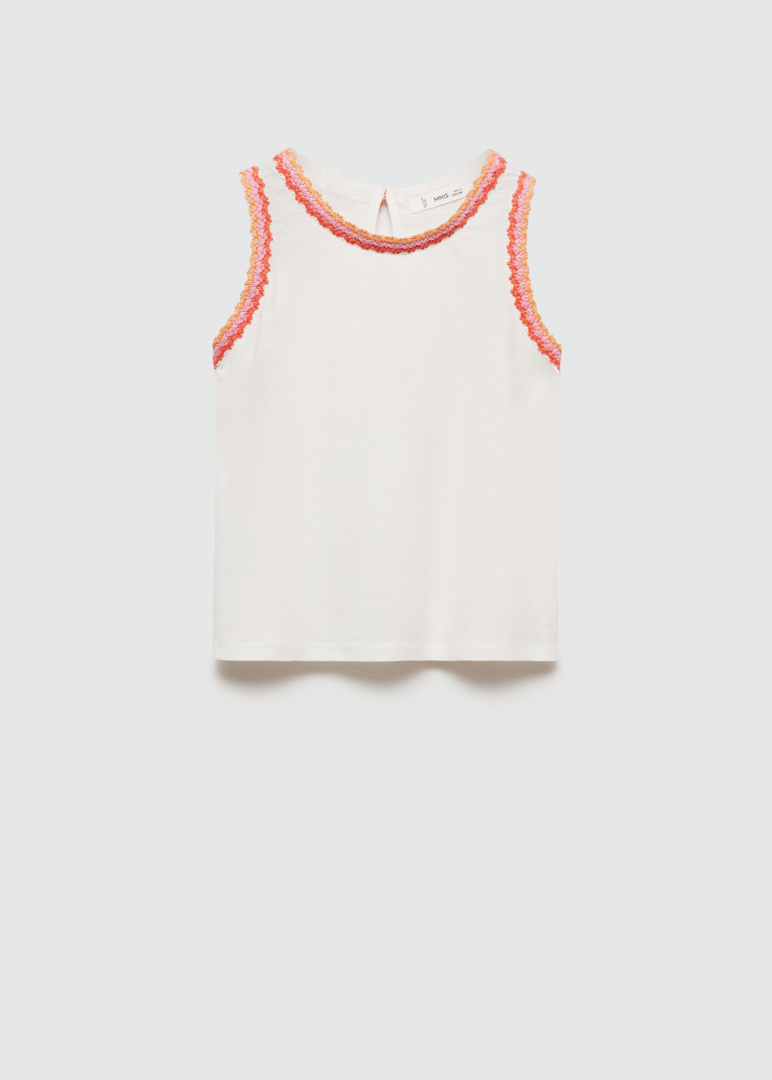 Tank top with embroidered detail - Article without model