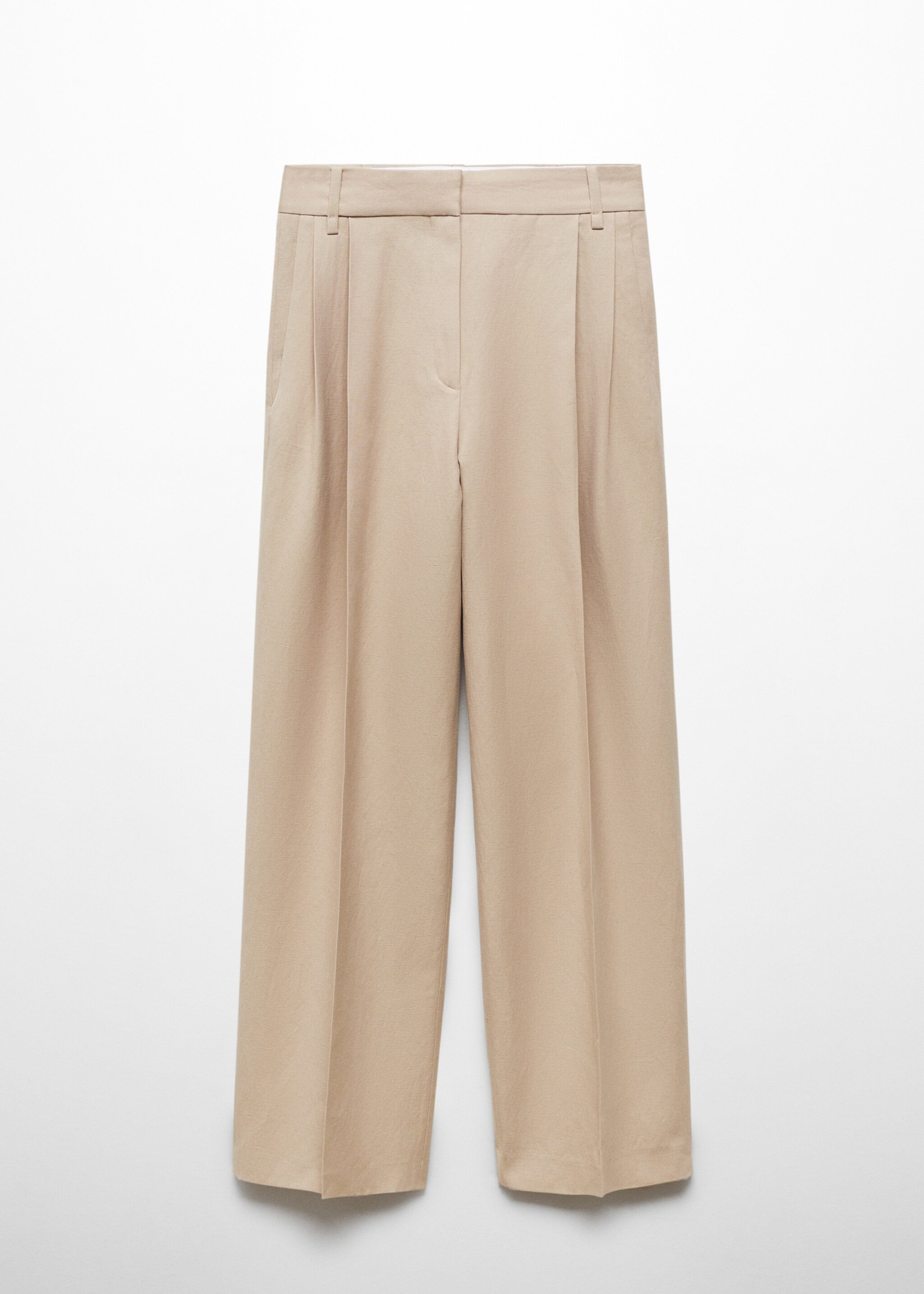 Straight-fit pleated trousers - Article without model