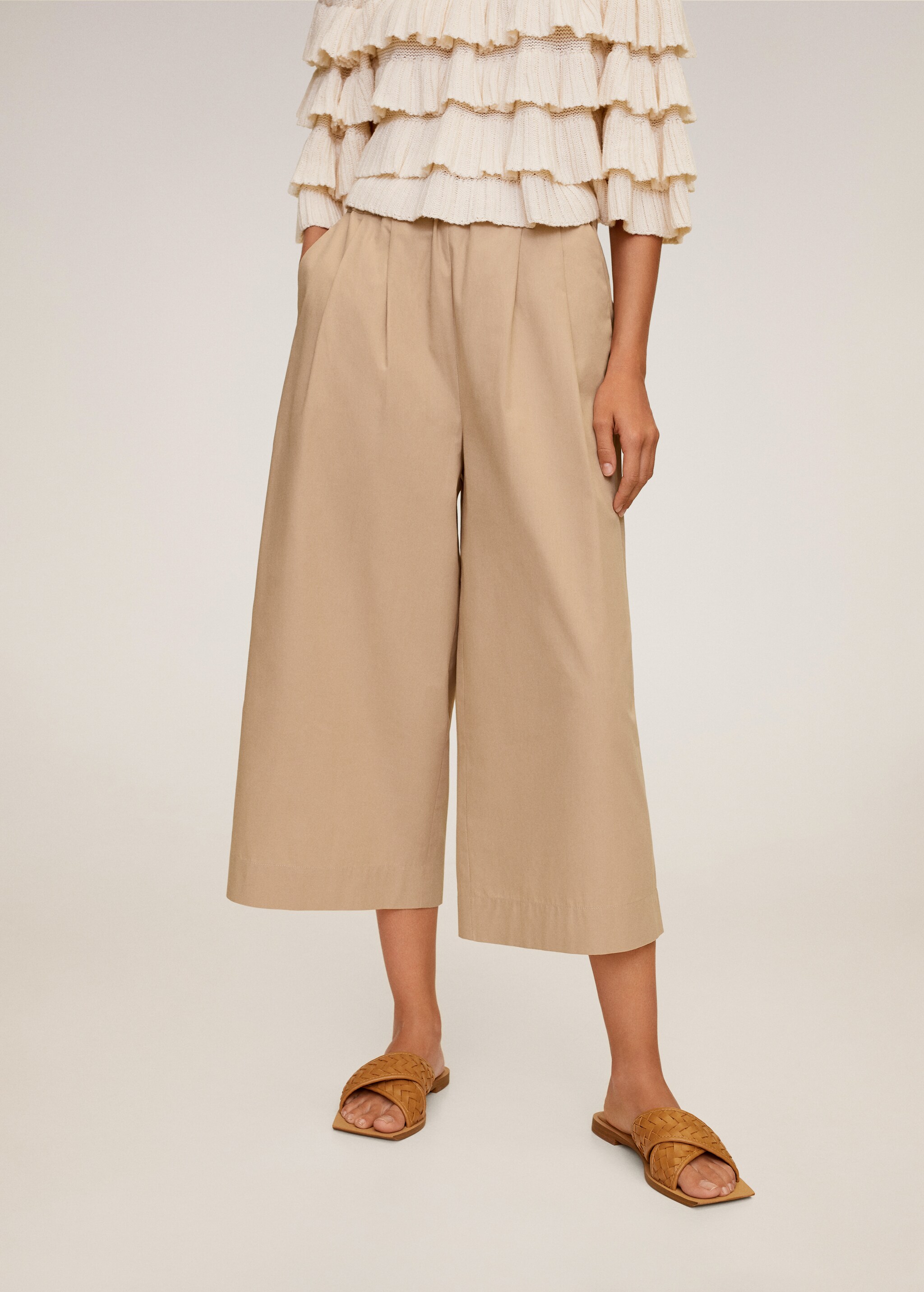 Pantalón culotte algodón - Plano medio