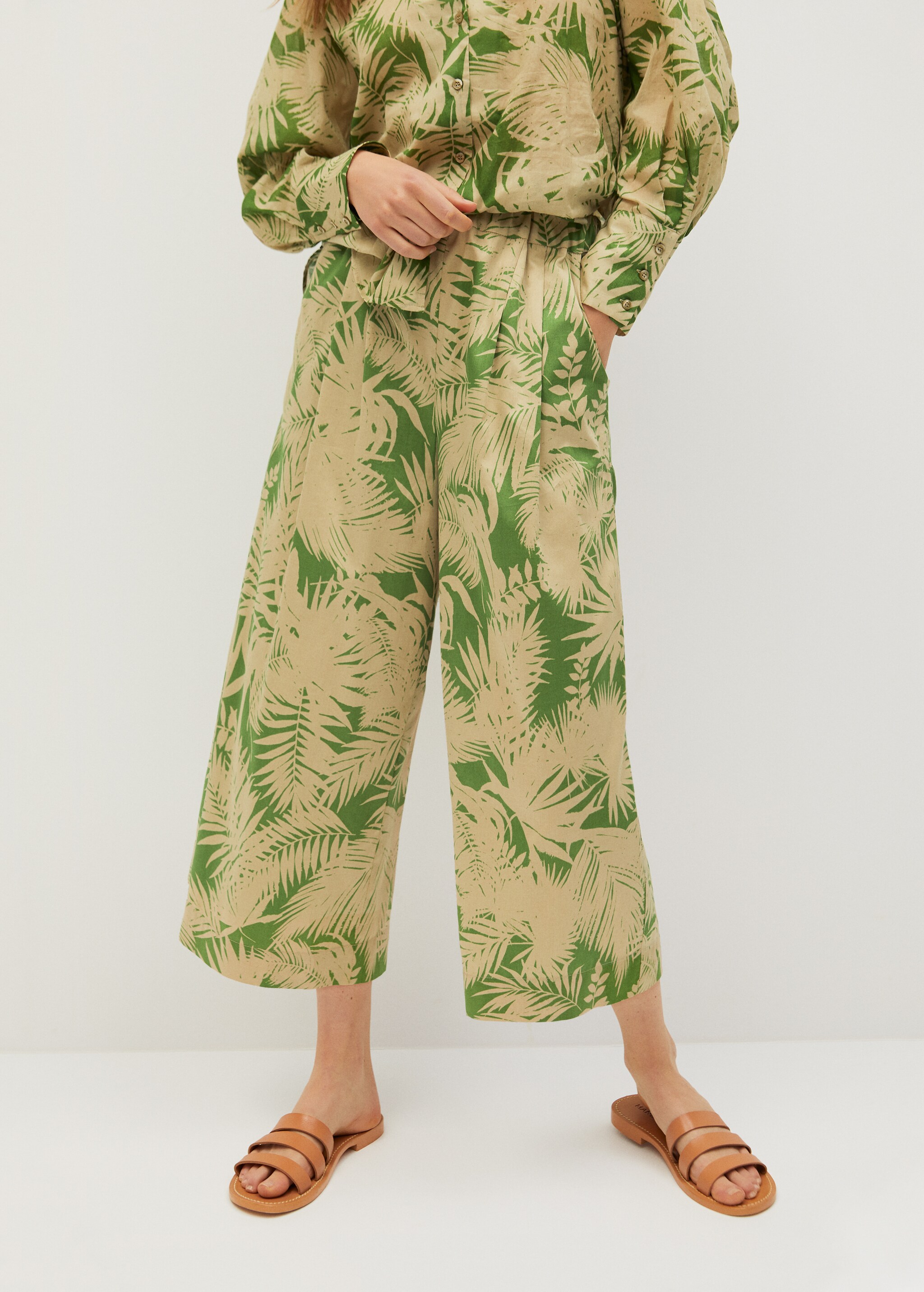 Pantalón culotte algodón - Plano medio
