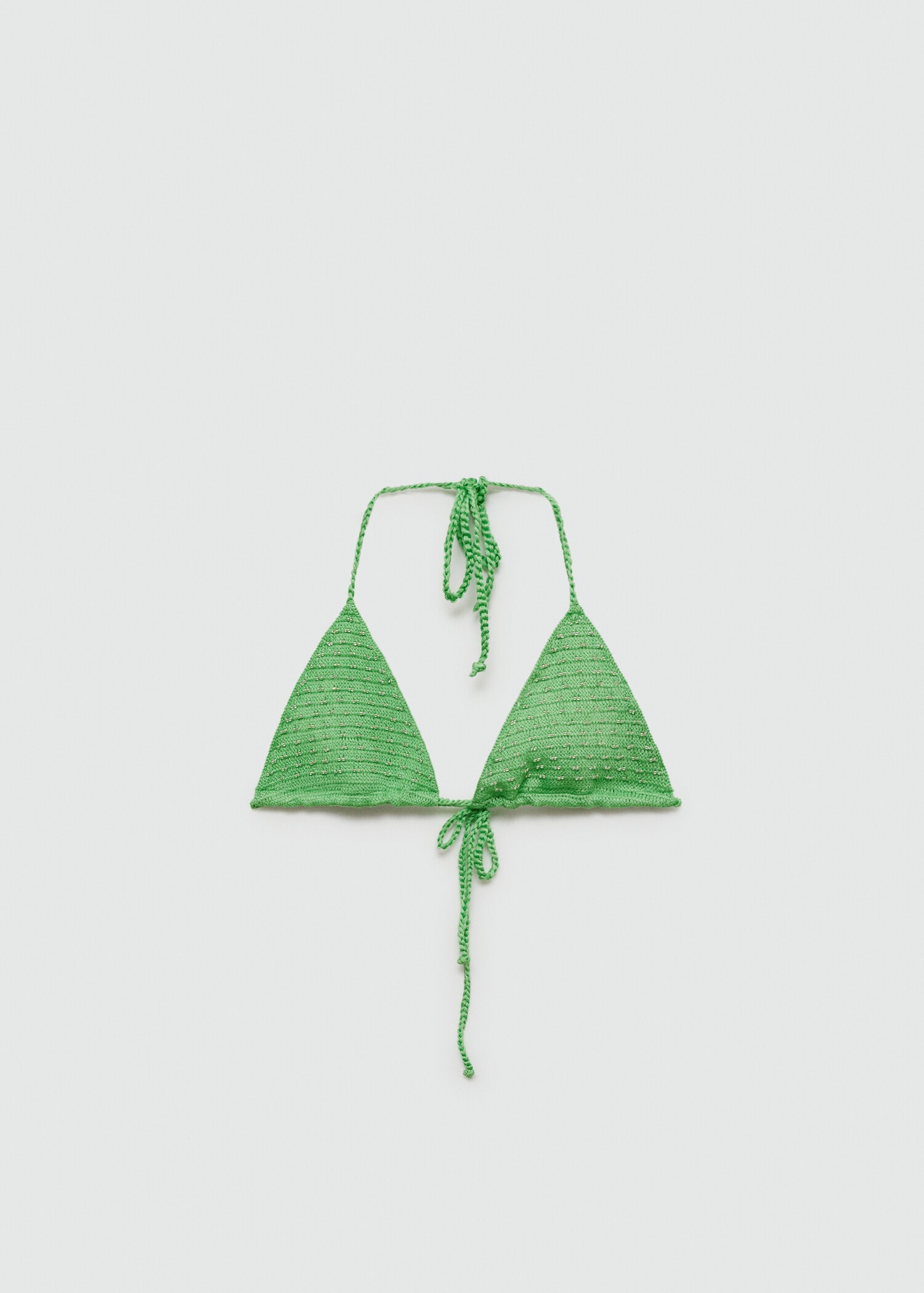 Perlenverziertes Bikini-Top aus Häkelstoff - Artikel ohne Model