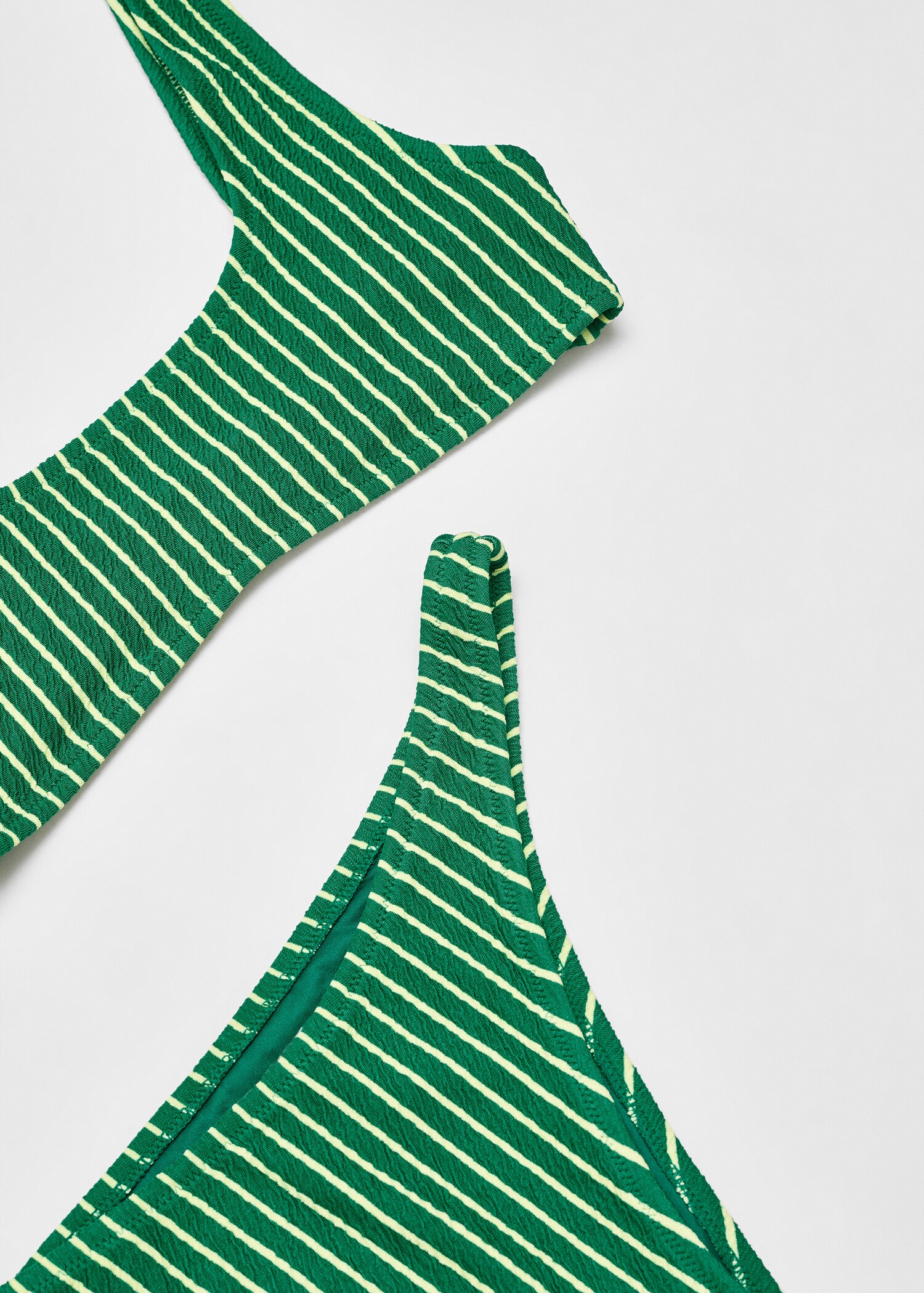 Striped textured bikini bottoms - Details of the article 8