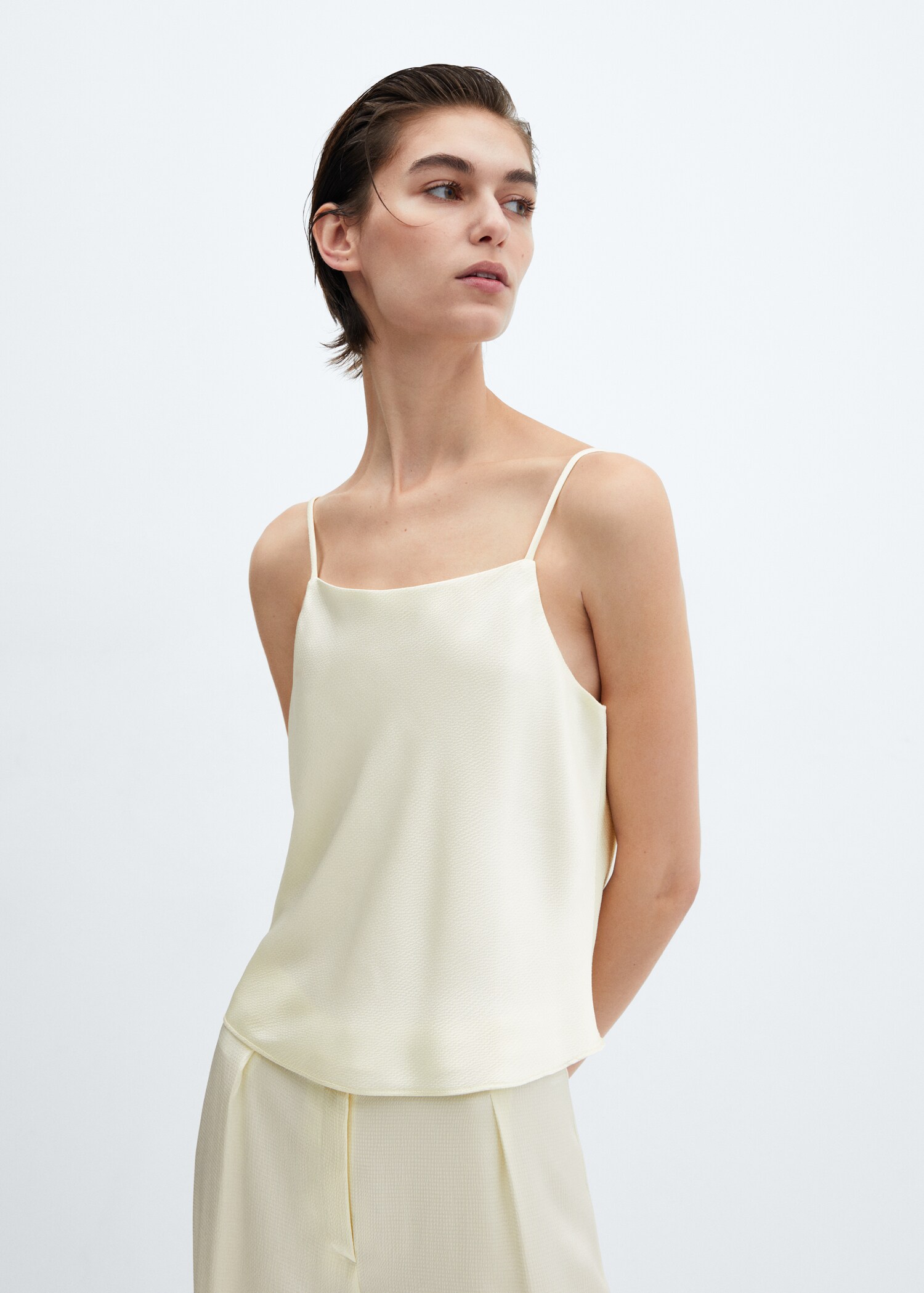 Satin top with straps - Medium plane