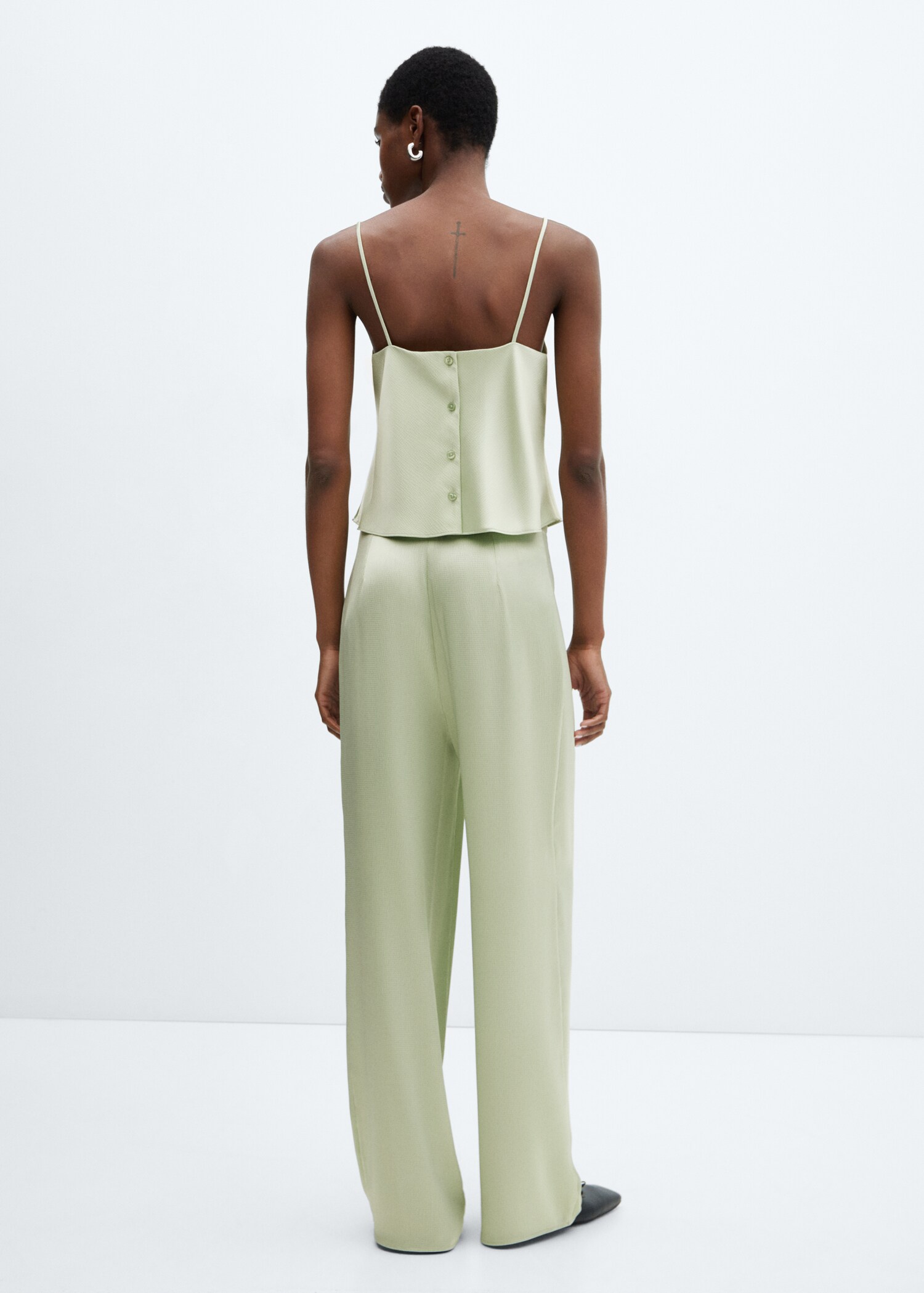 Satin top with straps - Reverse of the article