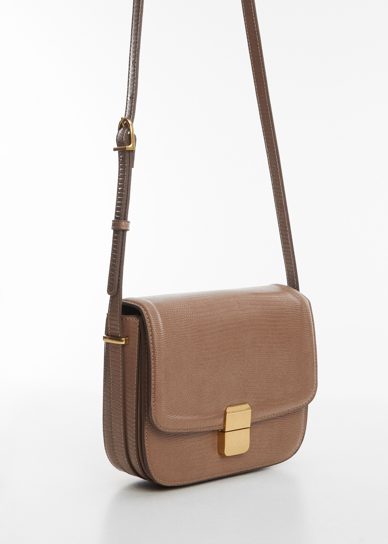 Animal print effect flap bag - Medium plane