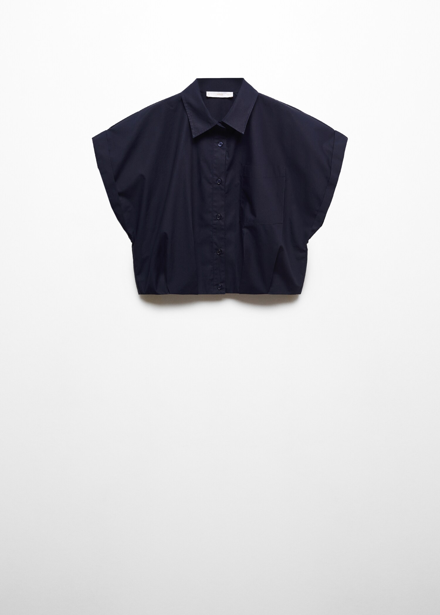 100% cotton crop shirt - Article without model