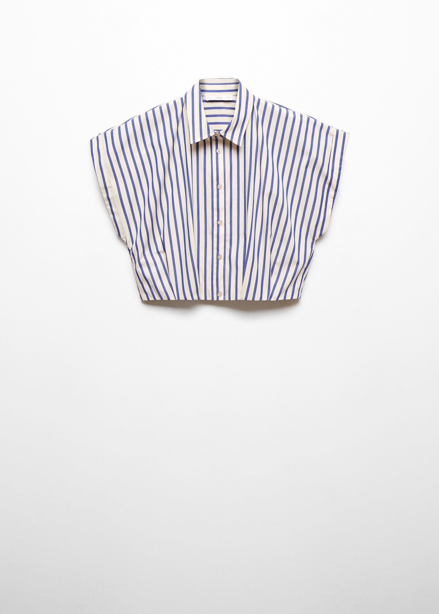 Camicia crop righe - Articolo senza modello