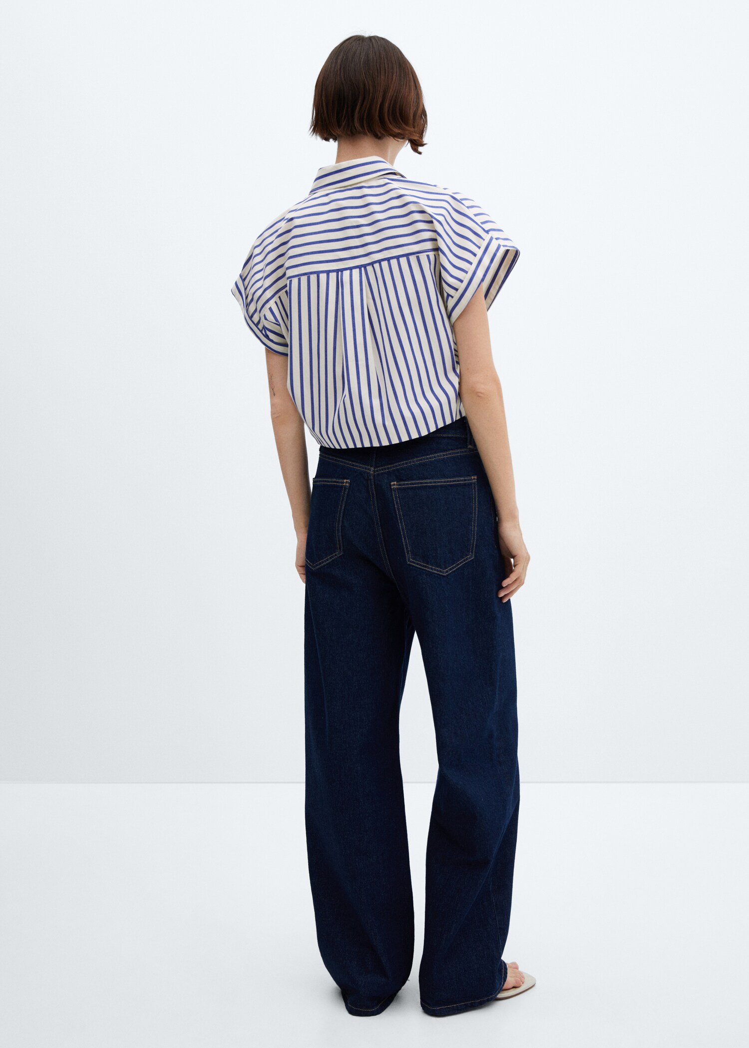 Camicia crop righe - Retro dell'articolo