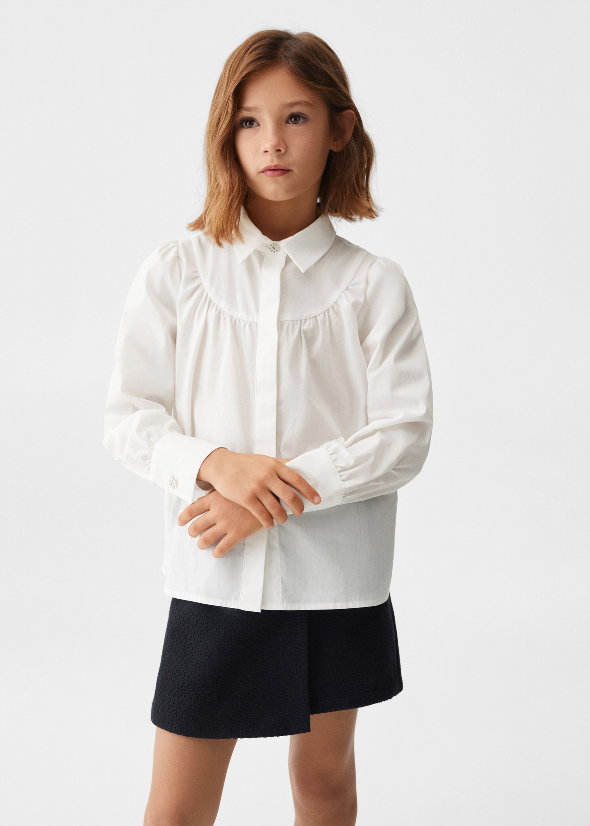Button-down collar shirt - Medium plane, Off White. Ref: 67030434-00.