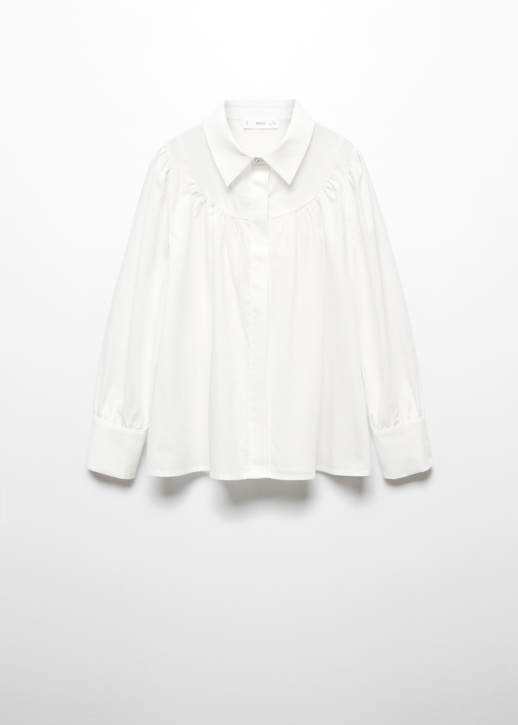 Button-down collar shirt - Article without model, Off White. Ref: 67030434-00.