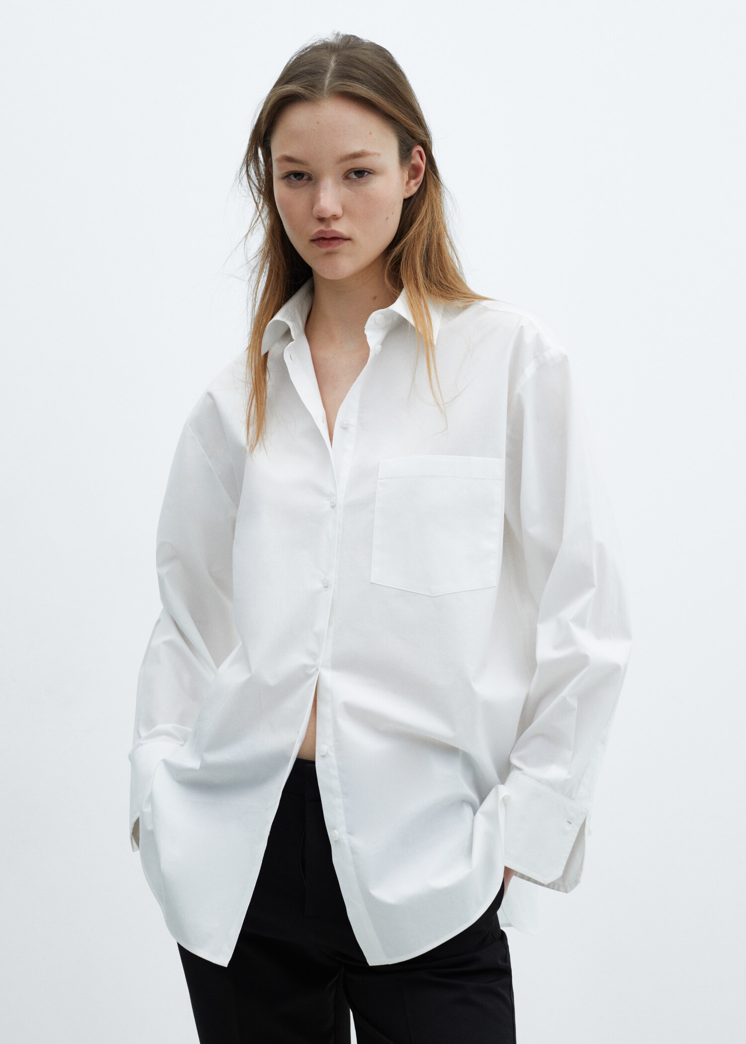 Chemise oversize poches - Plan moyen