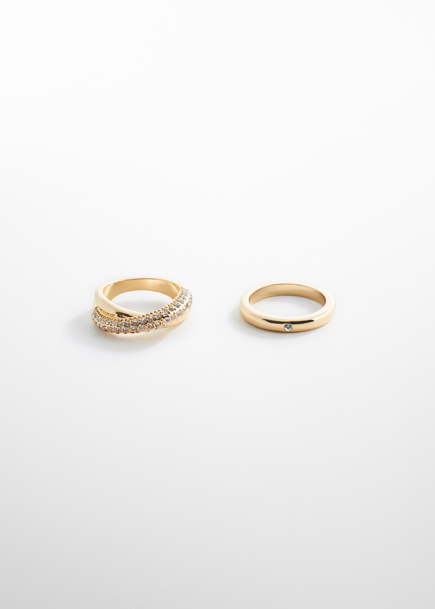 Set mit Ringen mit Kristallstein-Effekt - Artikel ohne Model