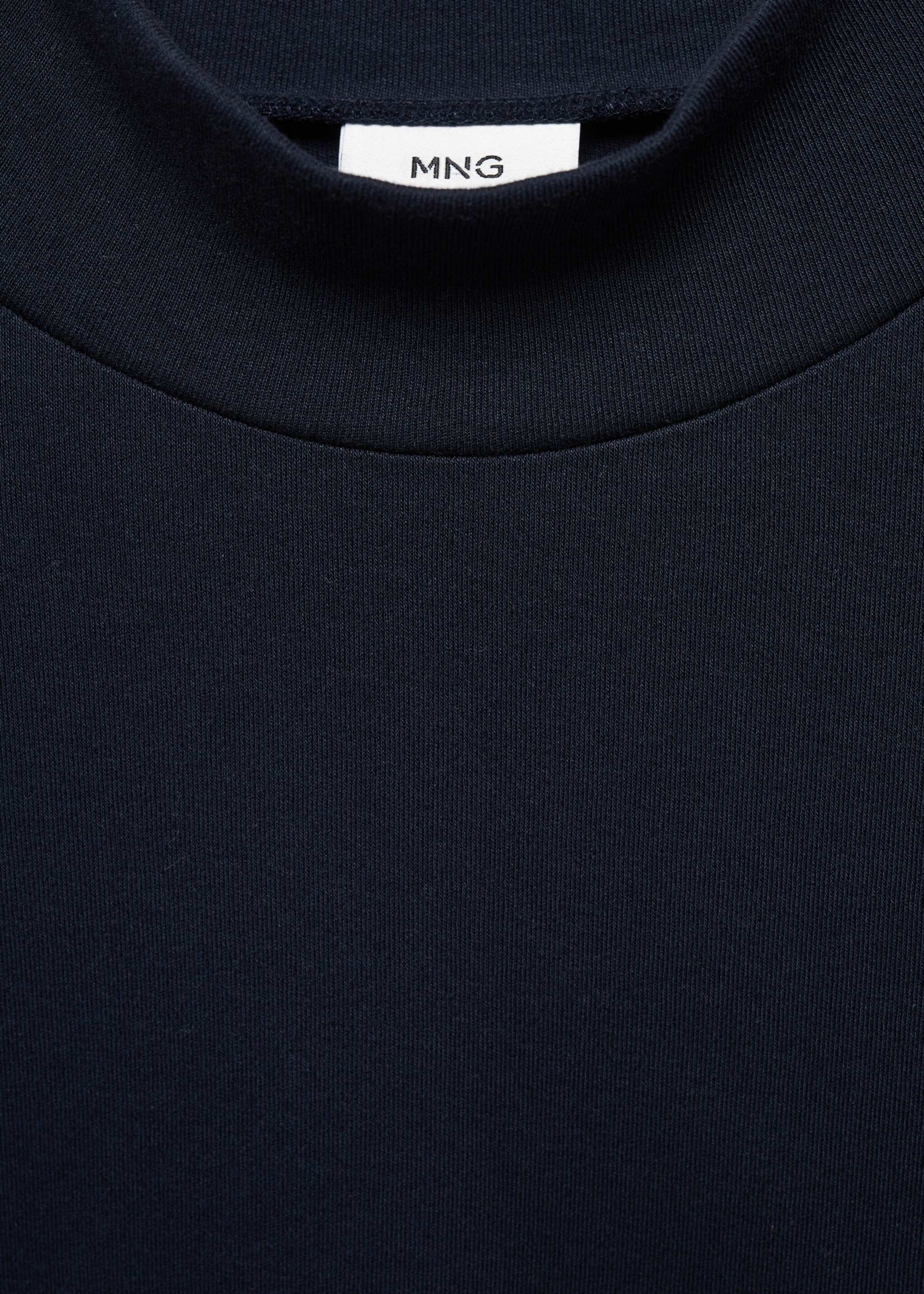 Perkins-neck long-sleeved t-shirt - Details of the article 8, Dark Navy. Ref: 67030442-00.