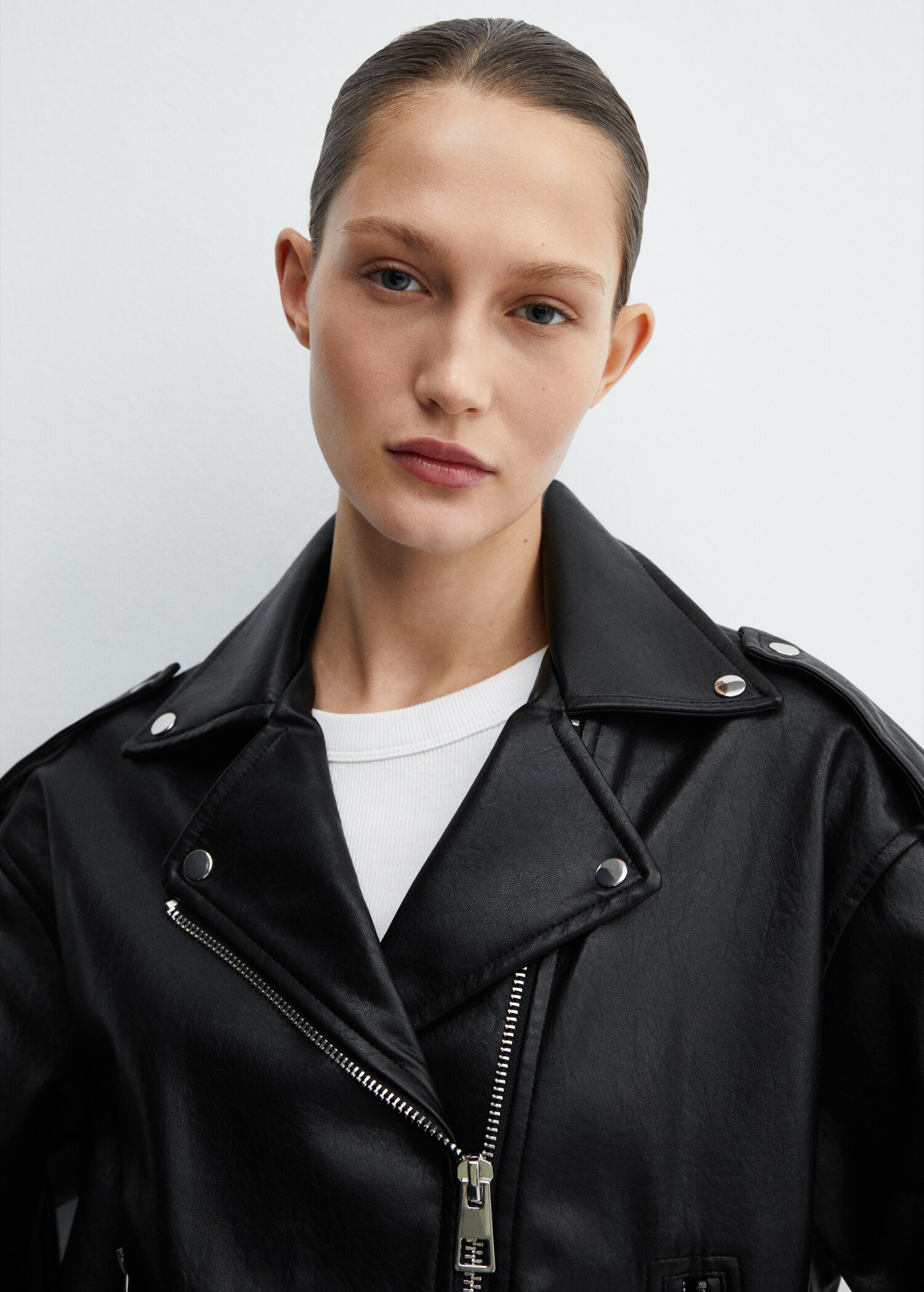 Chaqueta biker efecto piel - Detalle del artículo 1