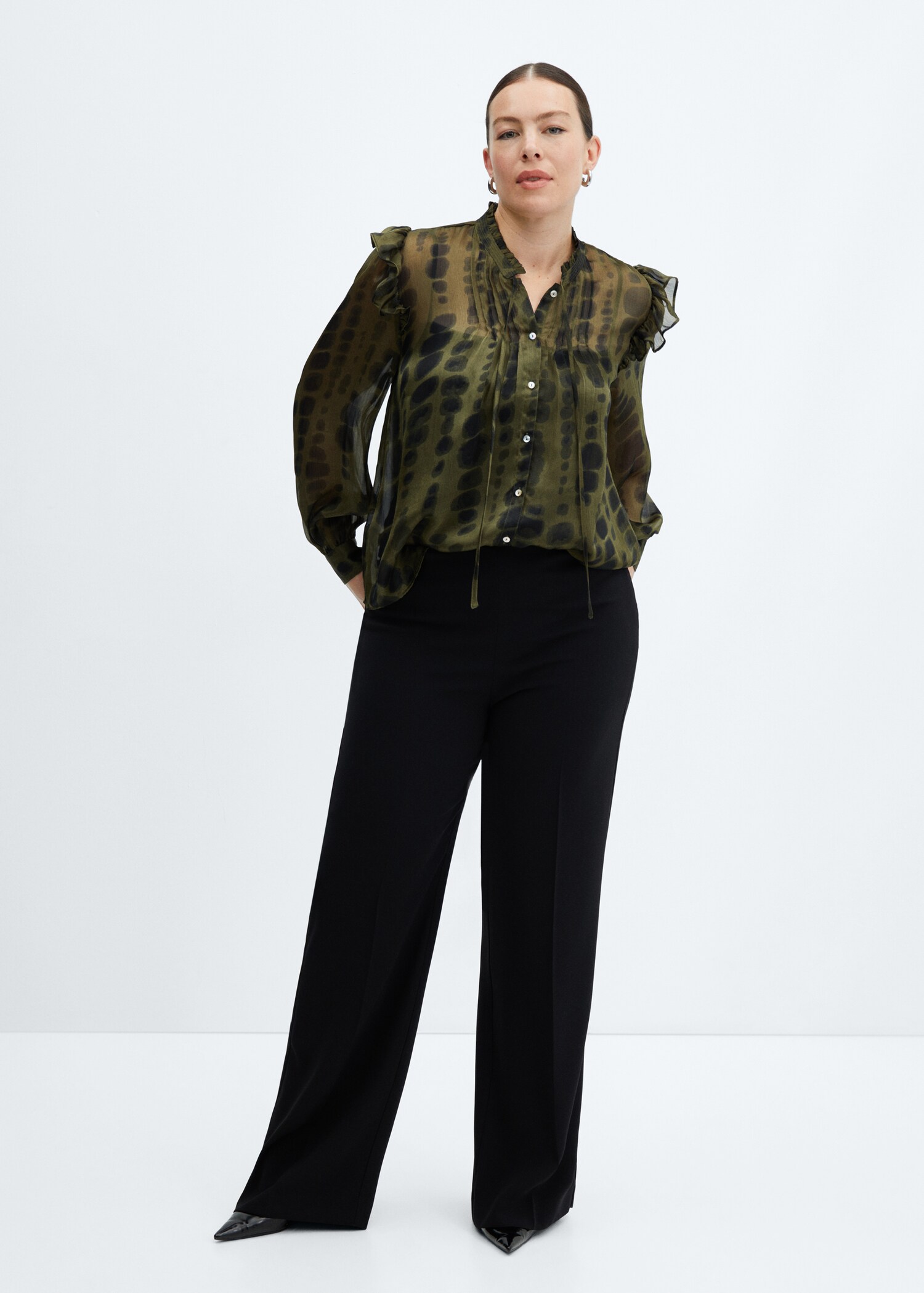 Satin print blouse - Details of the article 3