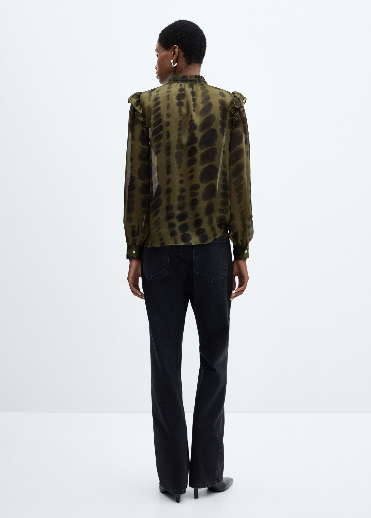 Satin print blouse - Reverse of the article