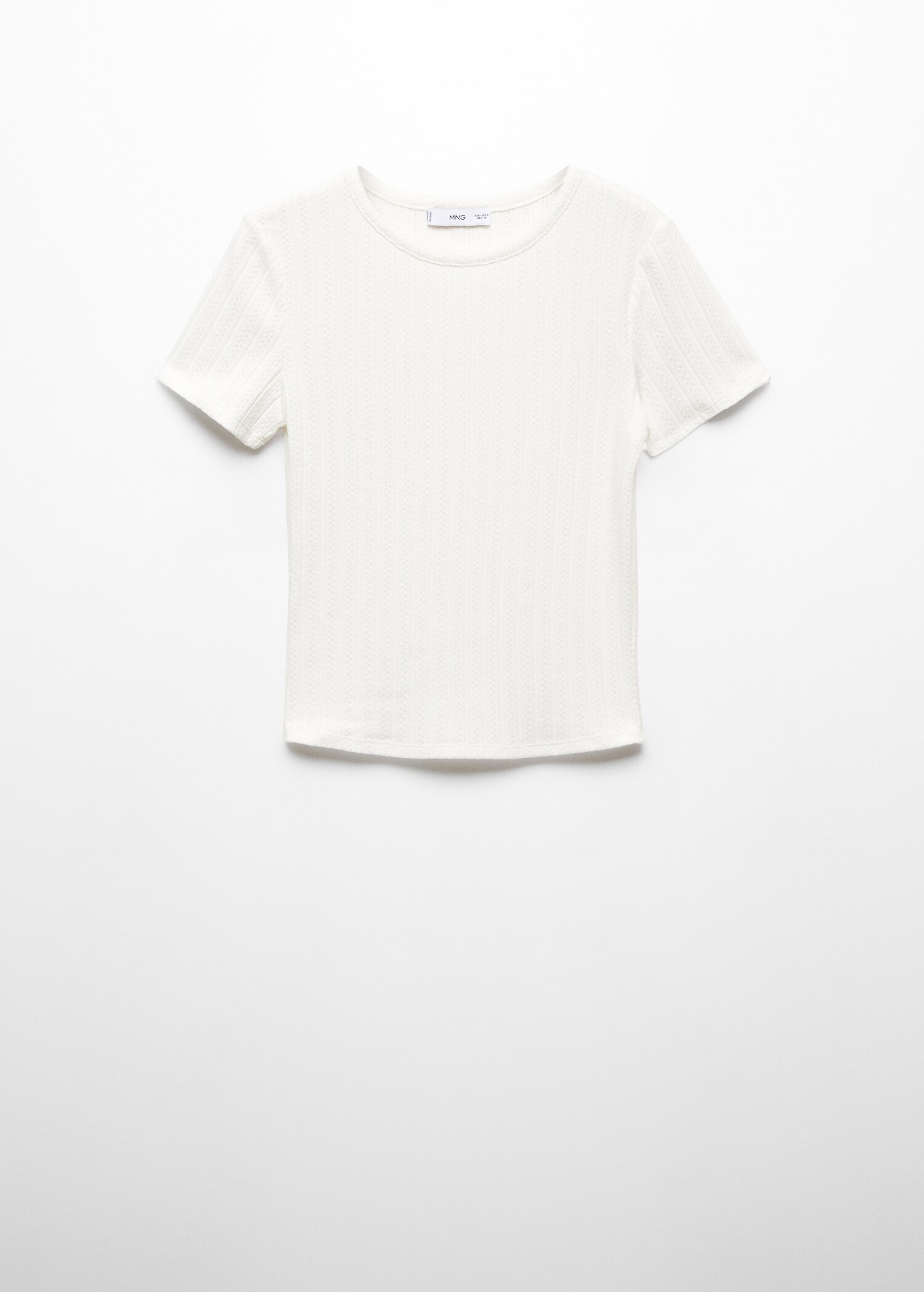Ribbstickad t-shirt textur - Artikel utan modell
