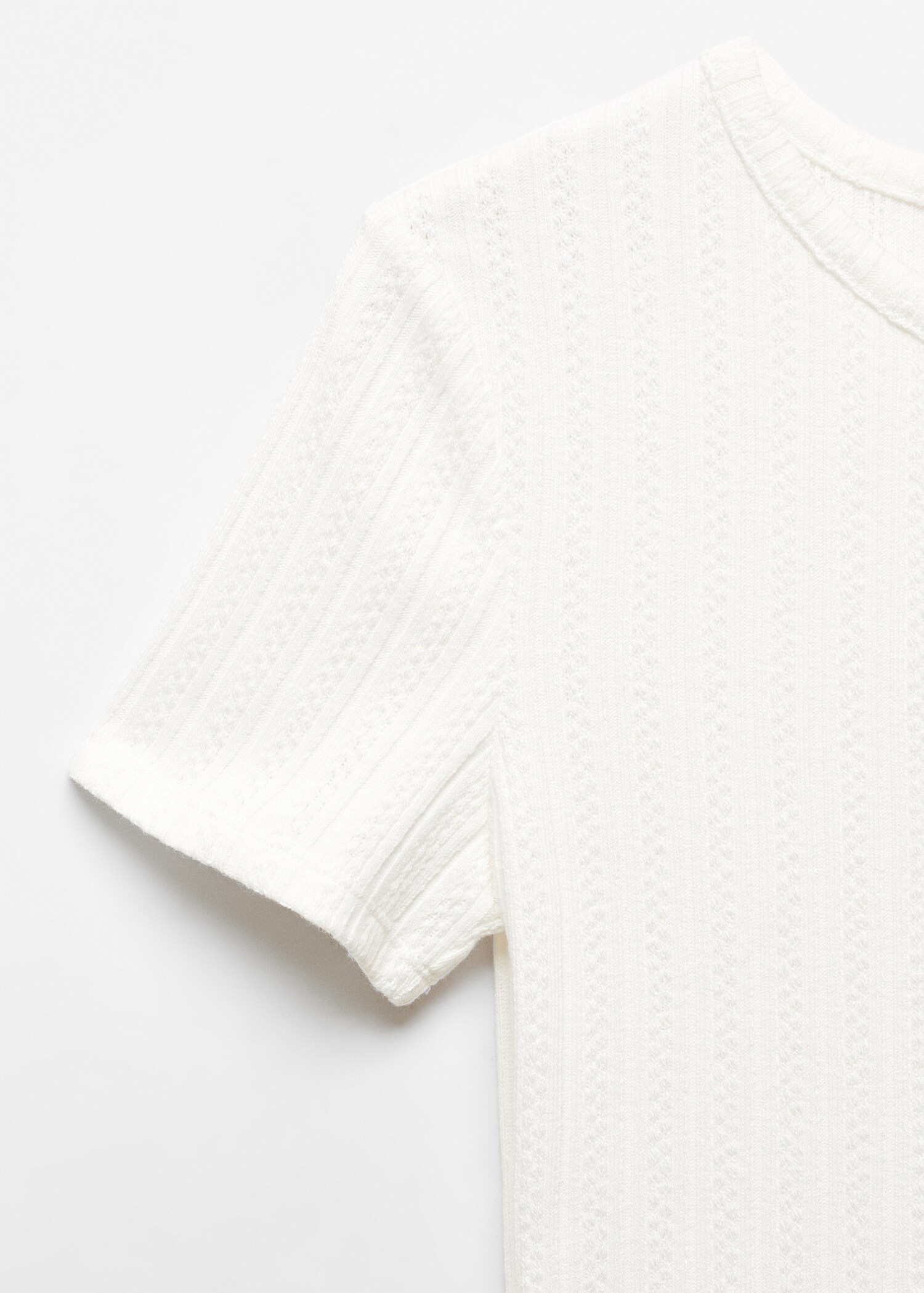 Ribbstickad t-shirt textur - Detaljer om artikeln 8