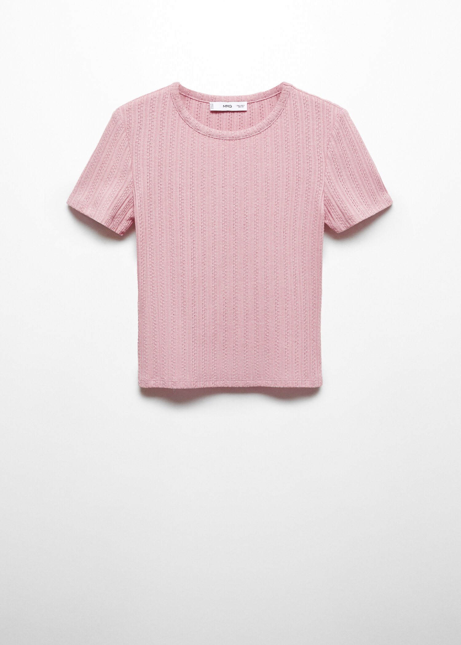 Ribbstickad t-shirt textur - Artikel utan modell