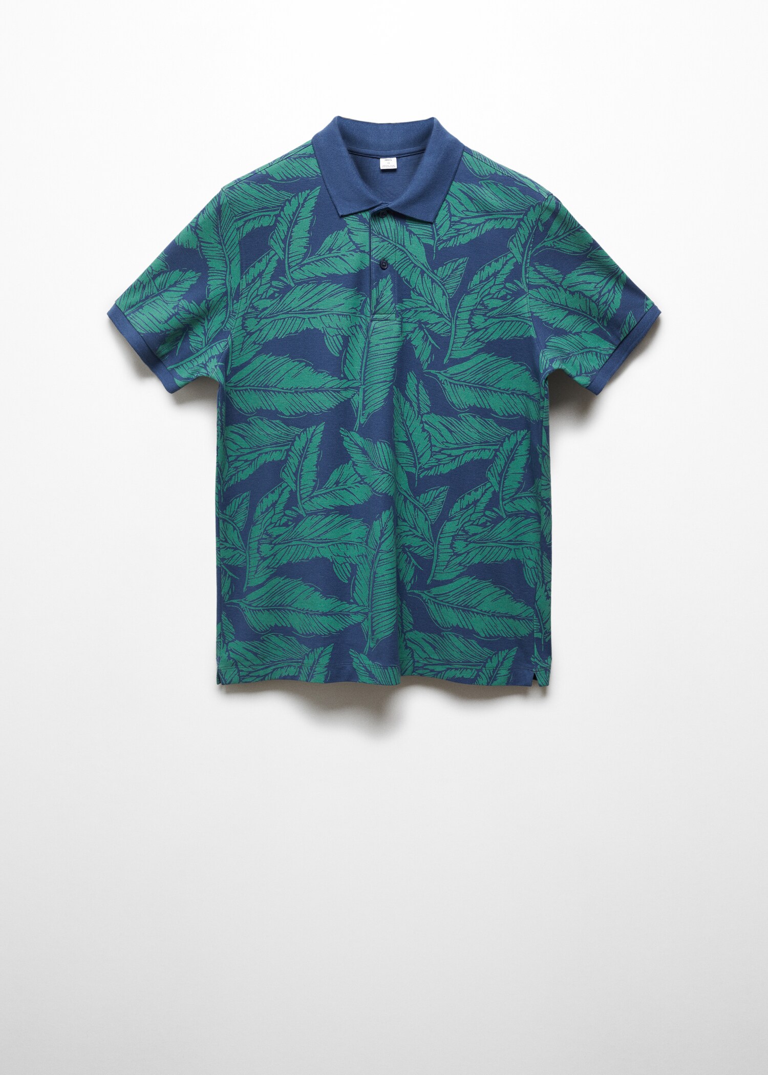 Tropical print cotton polo shirt - Article without model