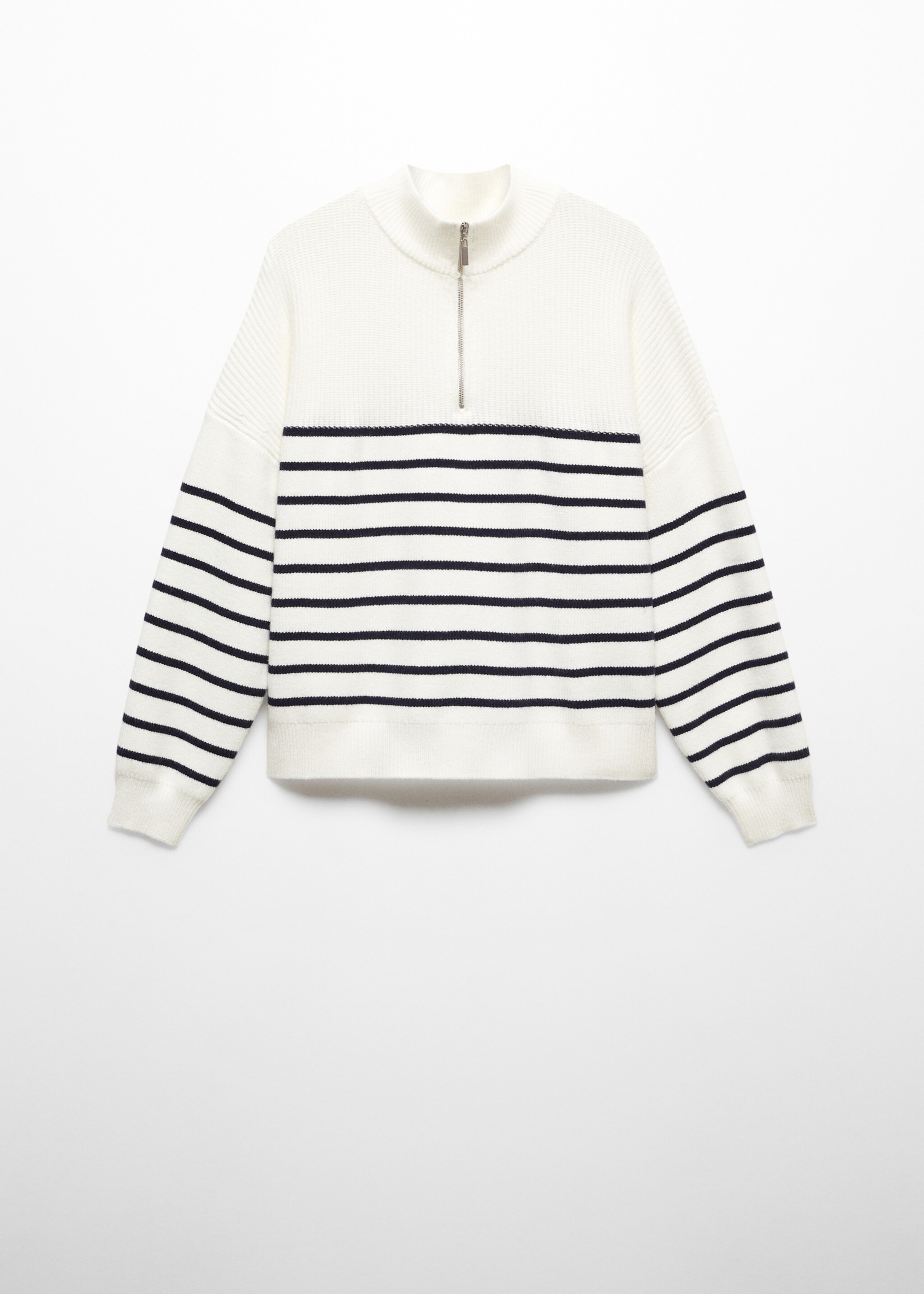Pull-over zippé rayures - Article sans modèle