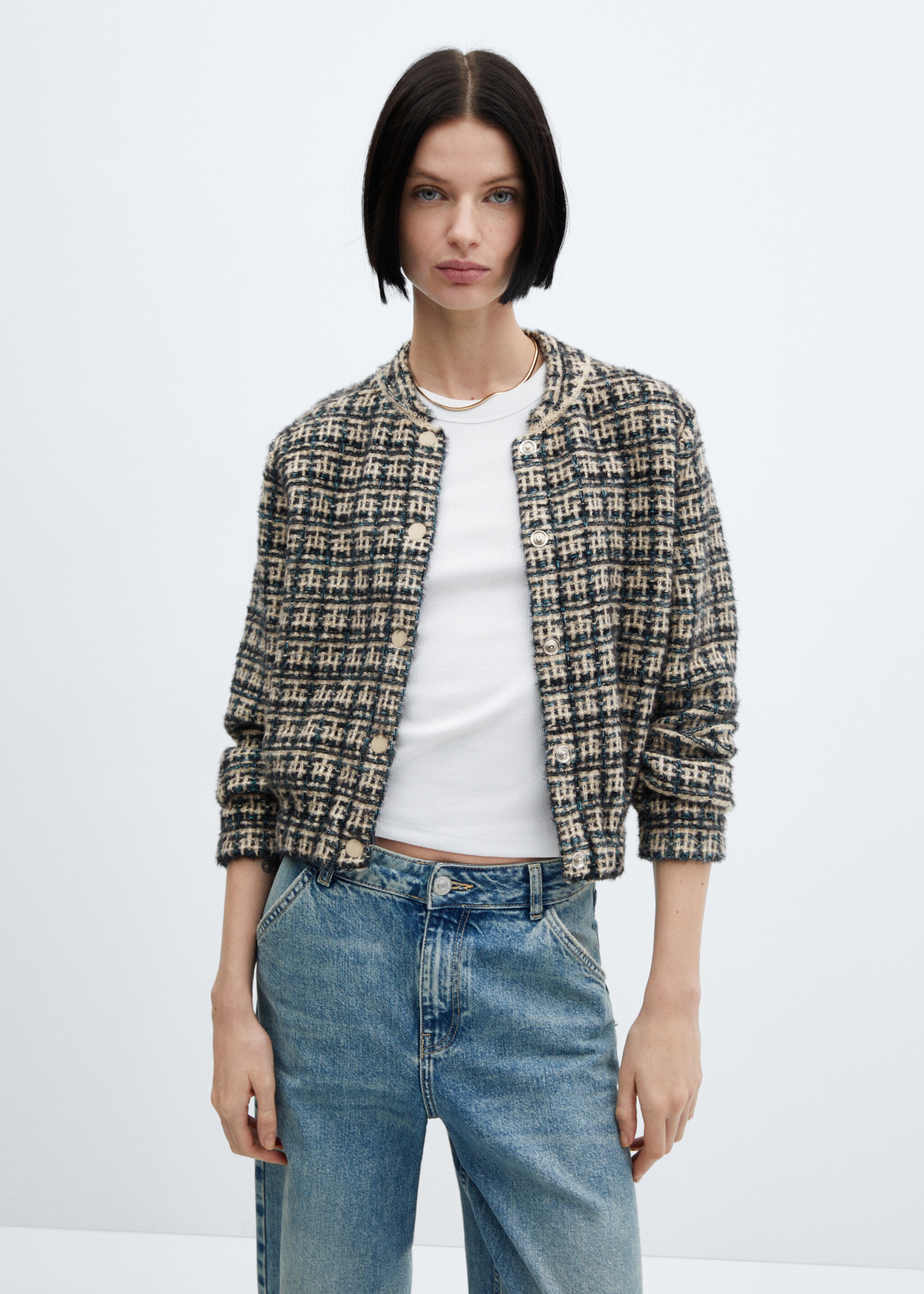 Tweed bomberjack - Middenvlak