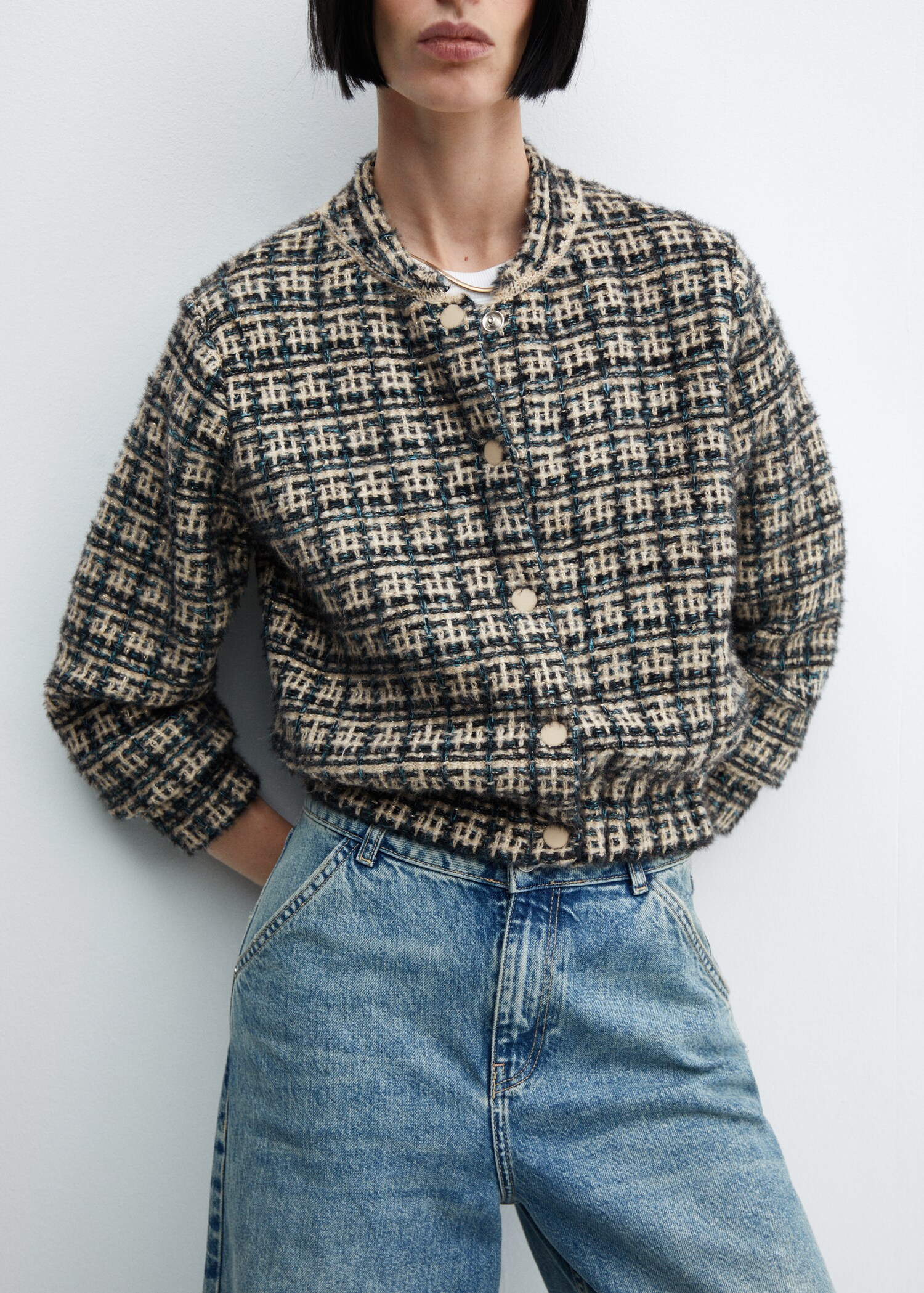 Tweed bomberjack - Detail van het artikel 6