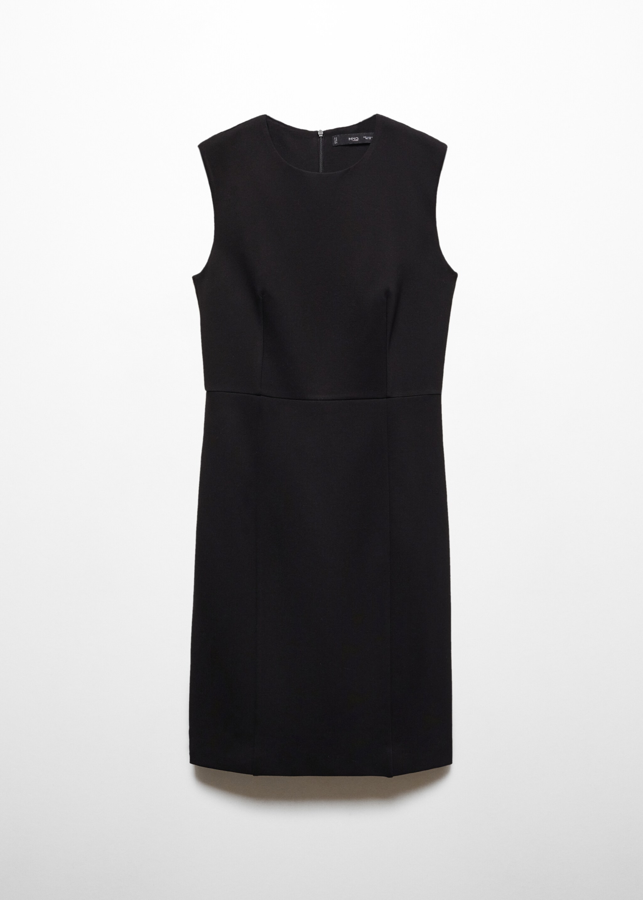 Ärmelloses Kleid aus Romanit-Jersey - Artikel ohne Model, Schwarz. Ref: 67030485-00.