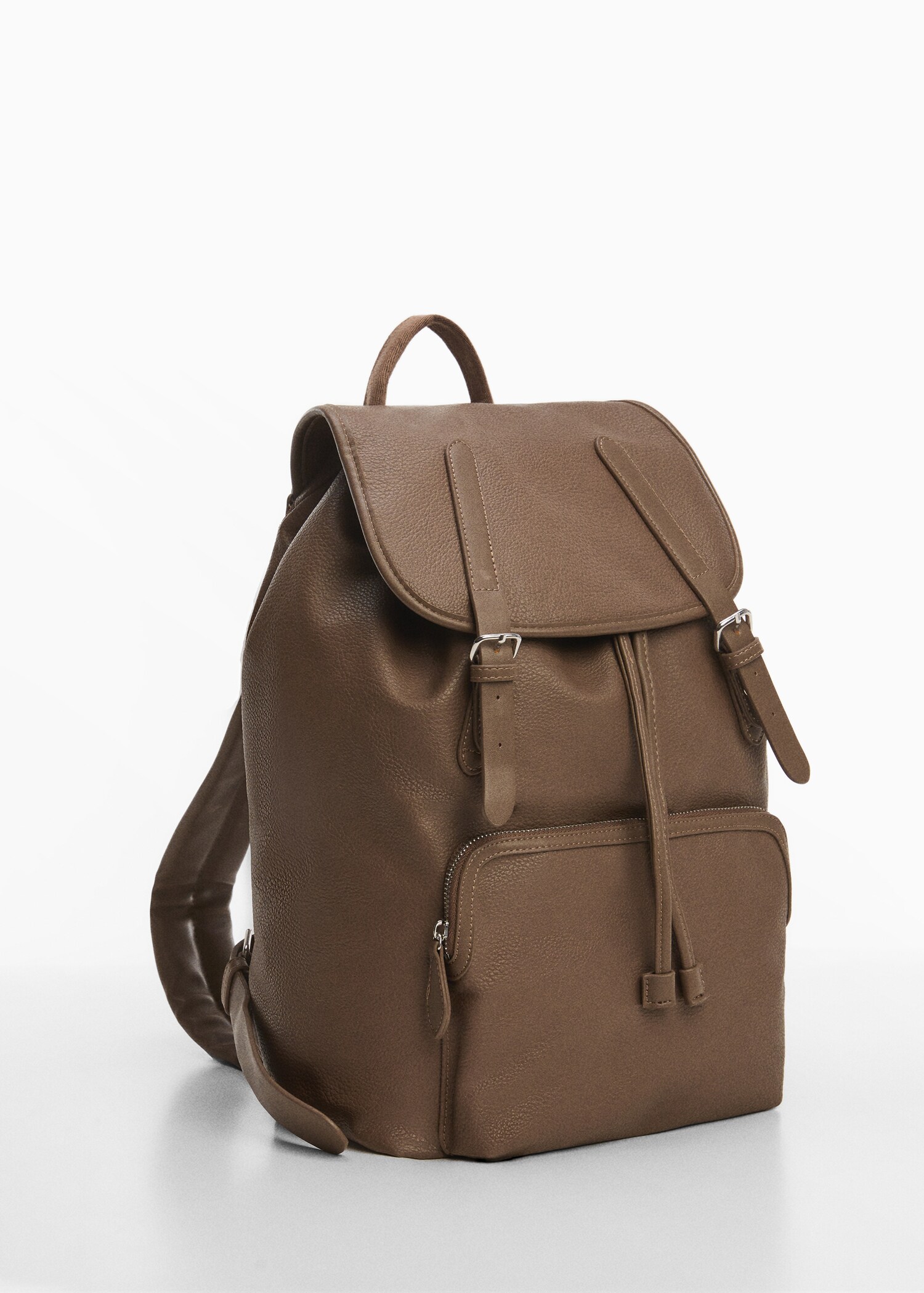 Sac à dos simili-cuir effet grainé - Plan moyen