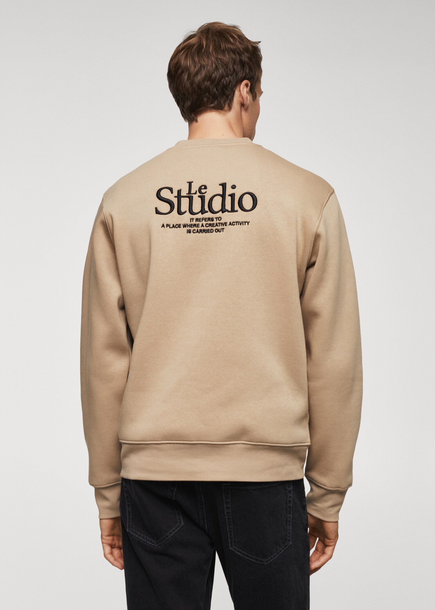 Sweat-shirt coton détails brodés - Verso de l’article
