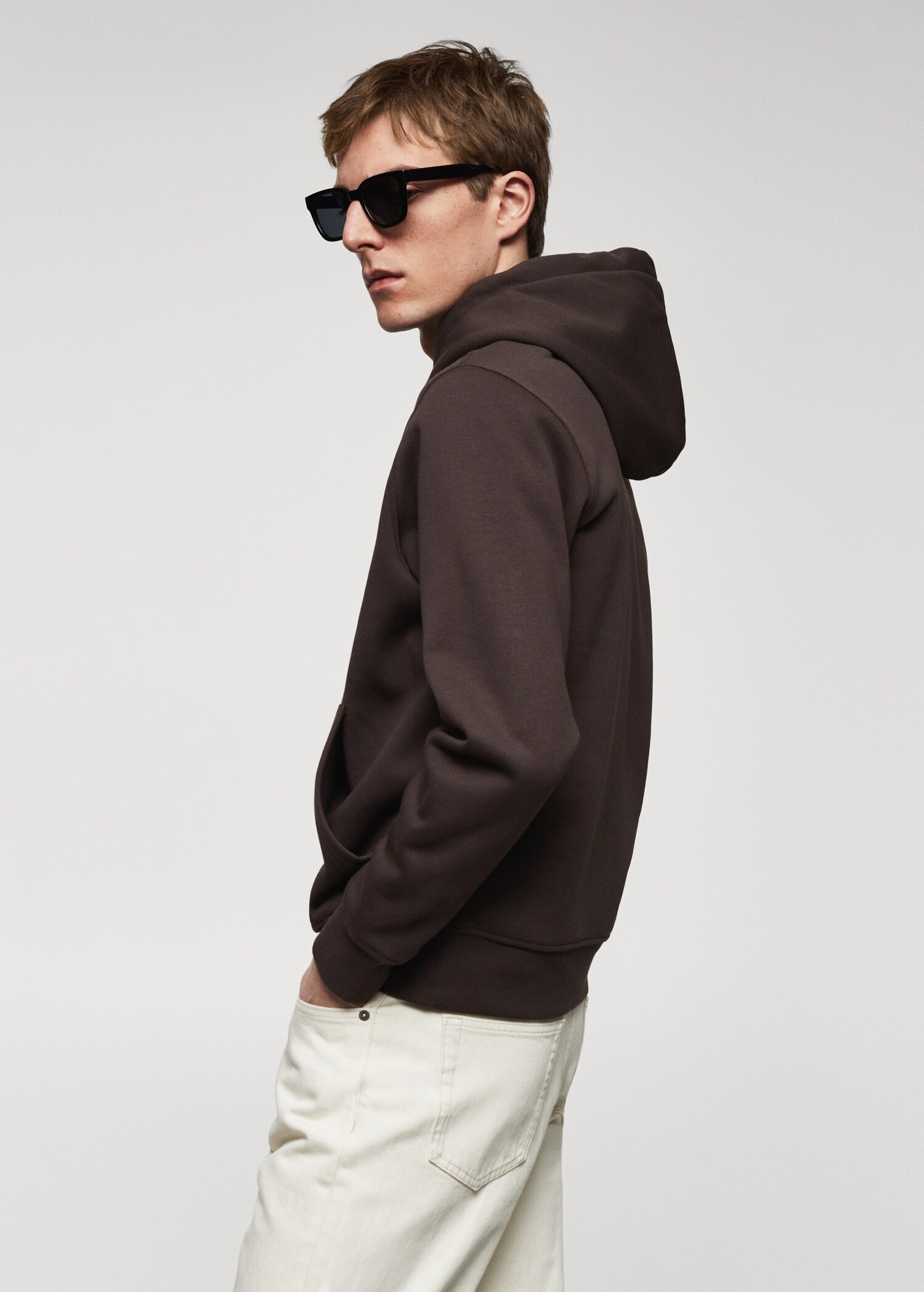 Känguru-Sweatshirt aus Baumwoll mit Kapuze - Detail des Artikels 2