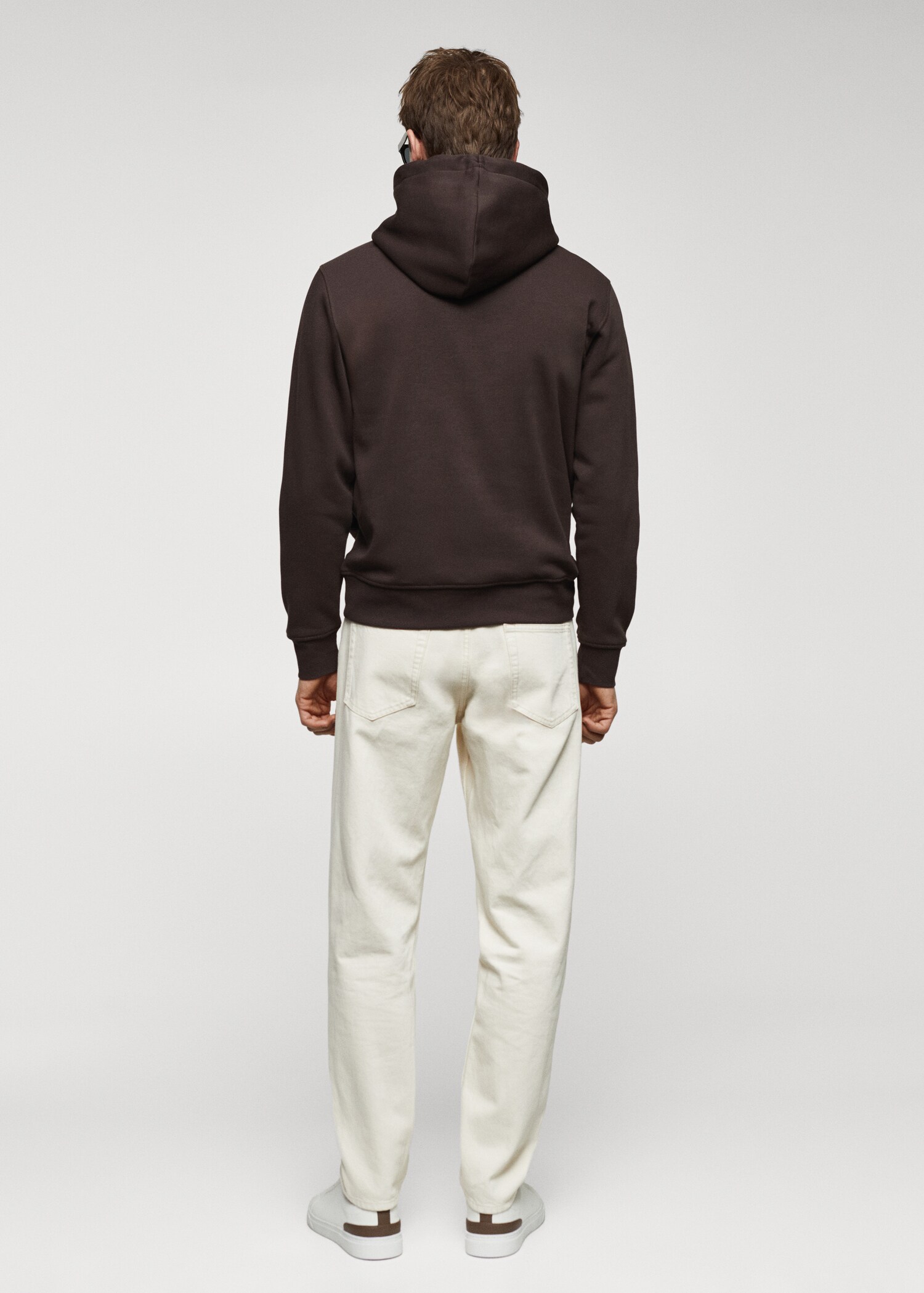 Känguru-Sweatshirt aus Baumwoll mit Kapuze - Rückseite des Artikels