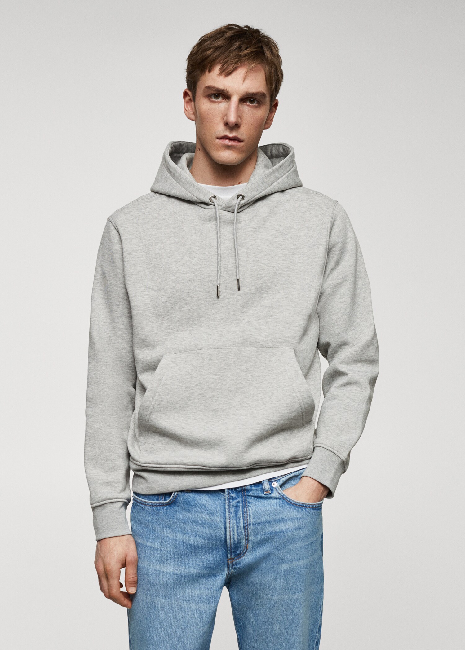 Känguru-Sweatshirt aus Baumwoll mit Kapuze - Mittlere Ansicht
