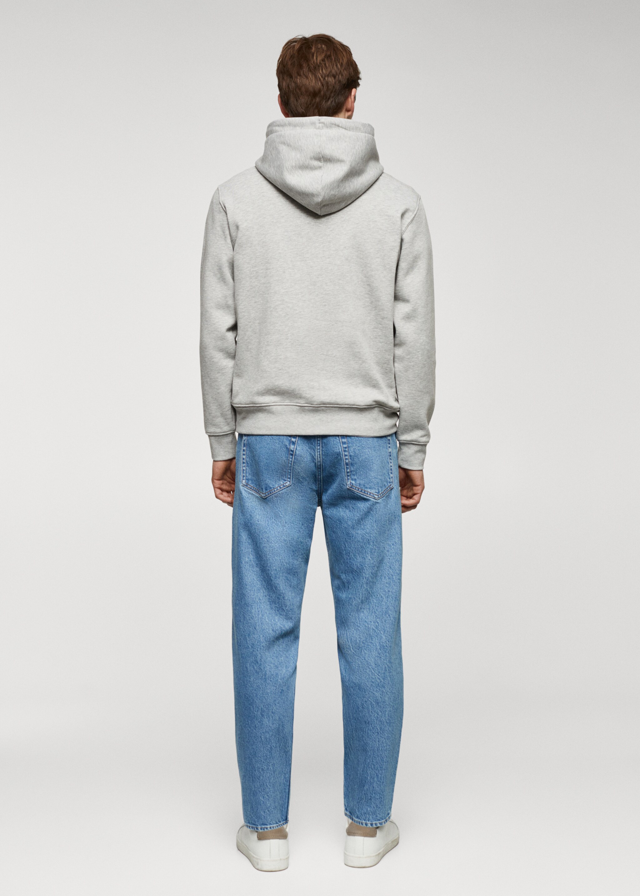 Kangaroo hooded cotton sweatshirt - Reverse of the article