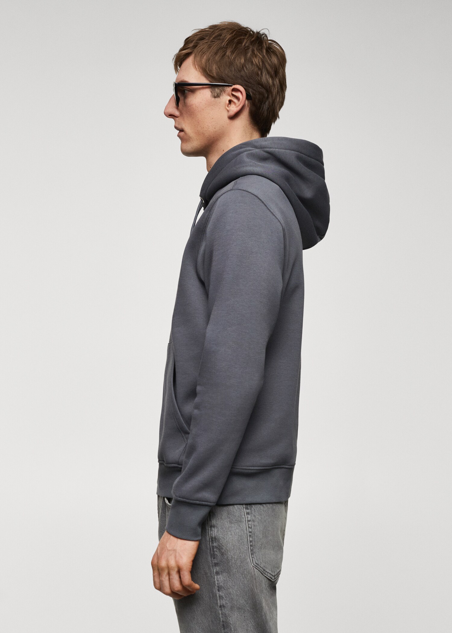 Känguru-Sweatshirt aus Baumwoll mit Kapuze - Detail des Artikels 2