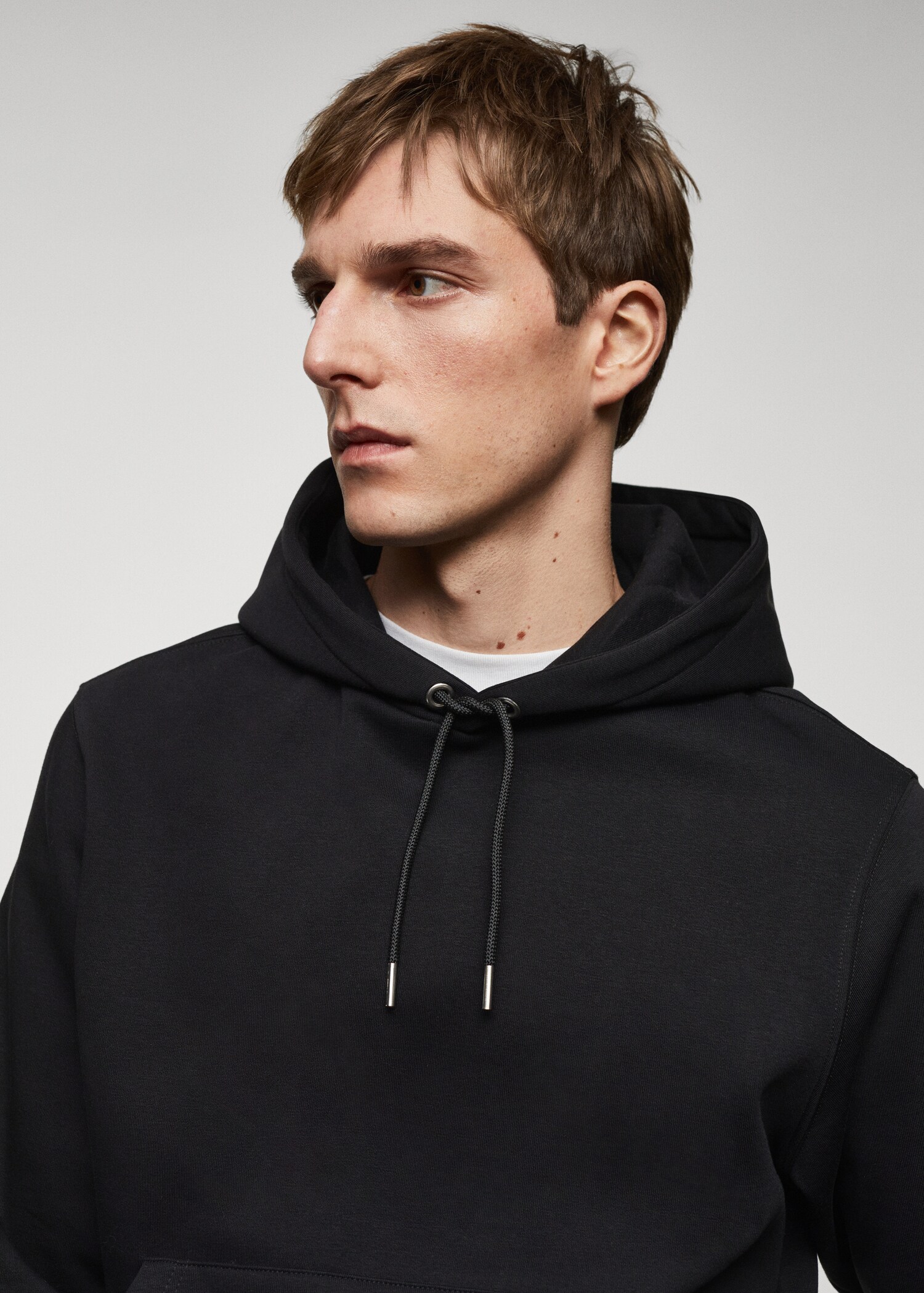 Känguru-Sweatshirt aus Baumwoll mit Kapuze - Detail des Artikels 1